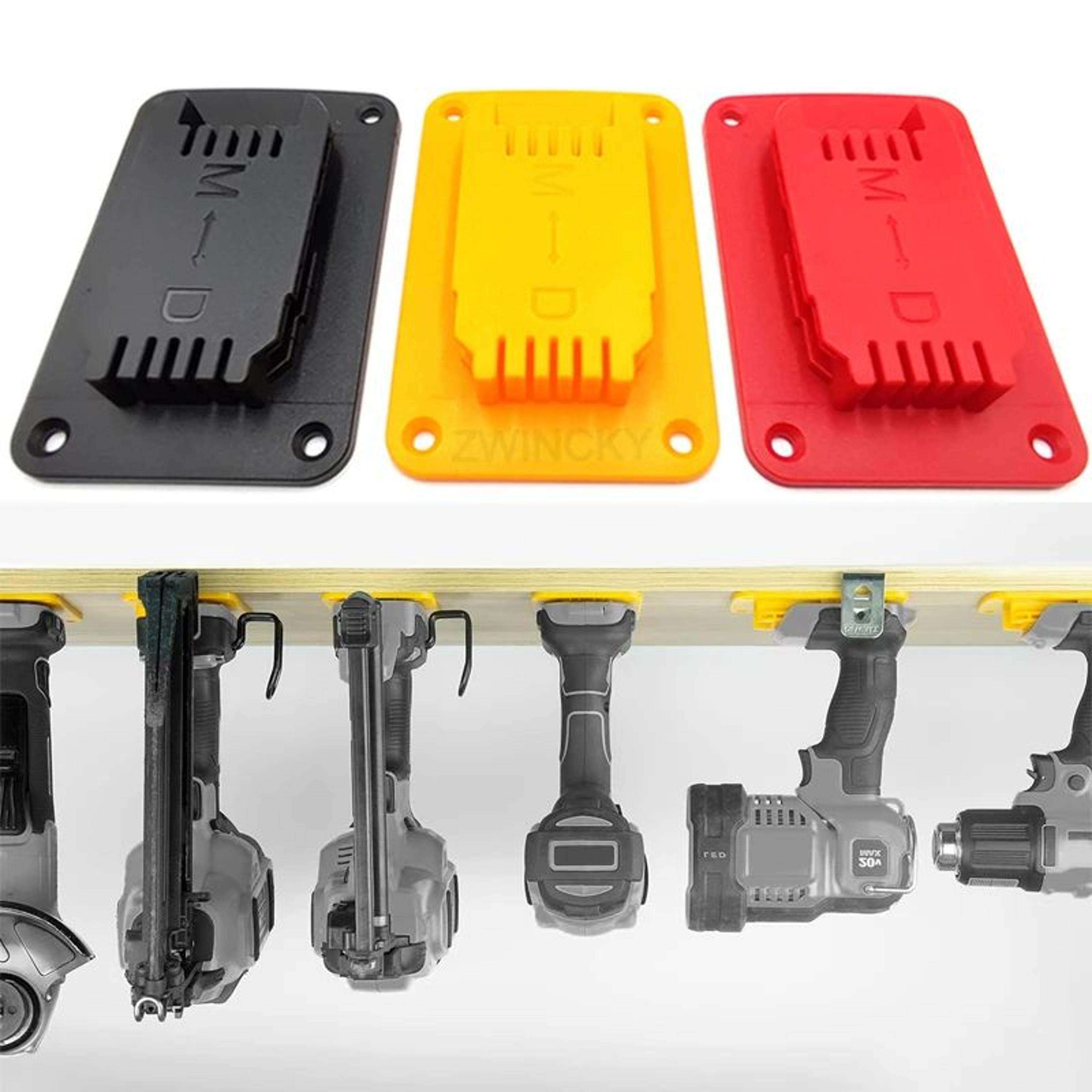 wall mount cordless power tool holder storage rack for 14.4v 18v 20v tools