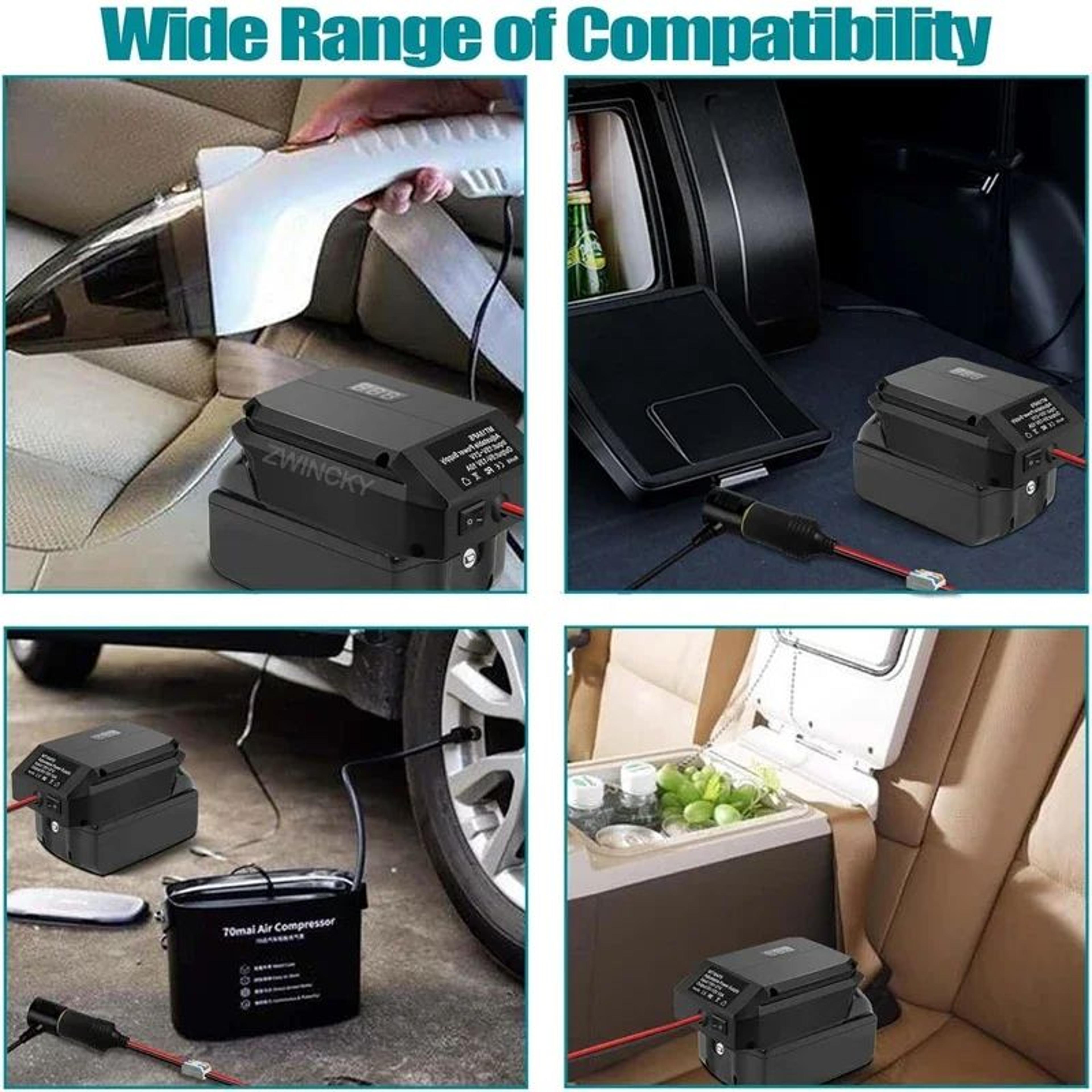 18V To 12V Step Down Battery Converter Adapter With Cigarette Lighter Socket For Power Tools 5