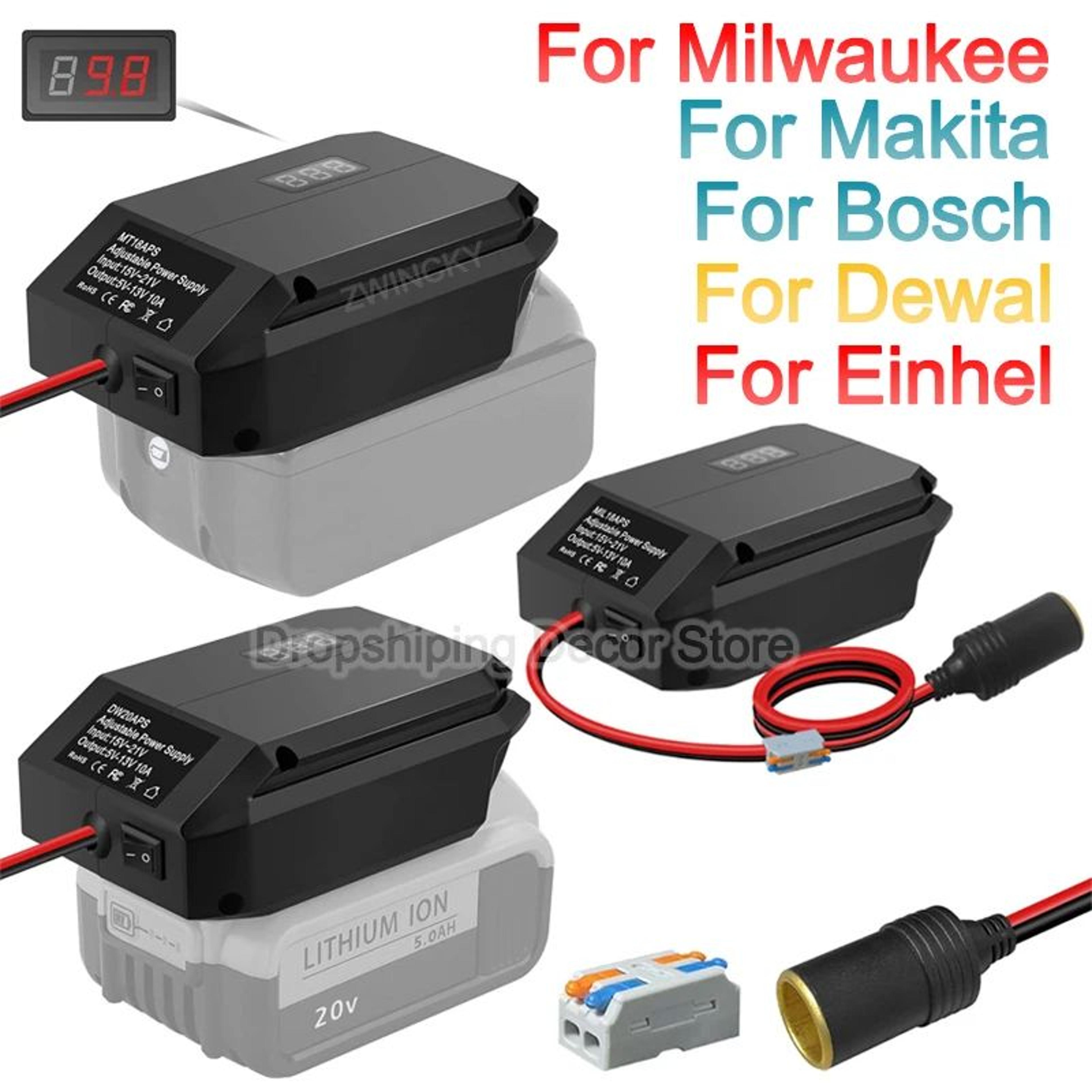 18V To 12V Step Down Battery Converter Adapter With Cigarette Lighter Socket For Power Tools 1