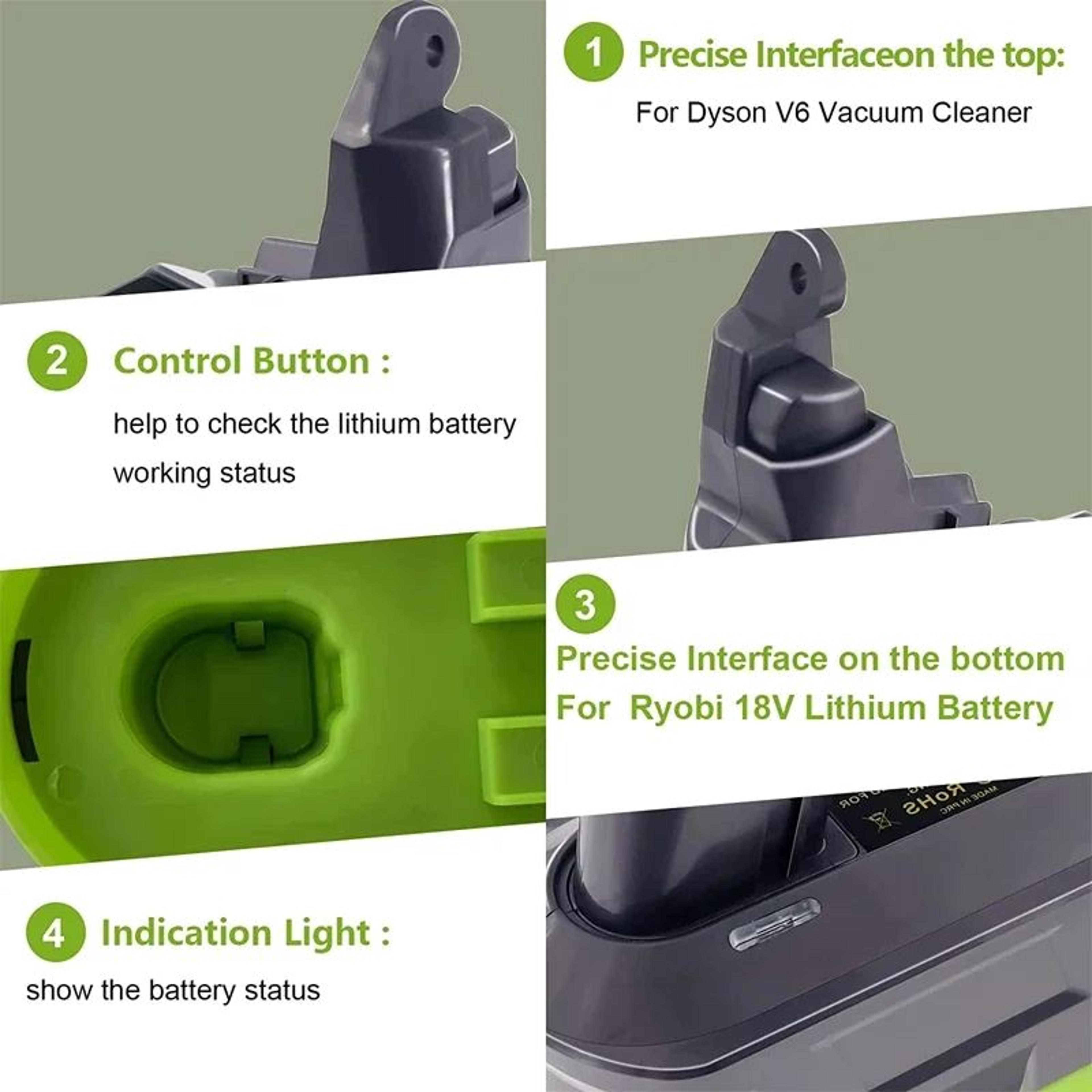 18V Battery Adapter Converter For V6 V7 V8 Cordless Vacuum Cleaners 1