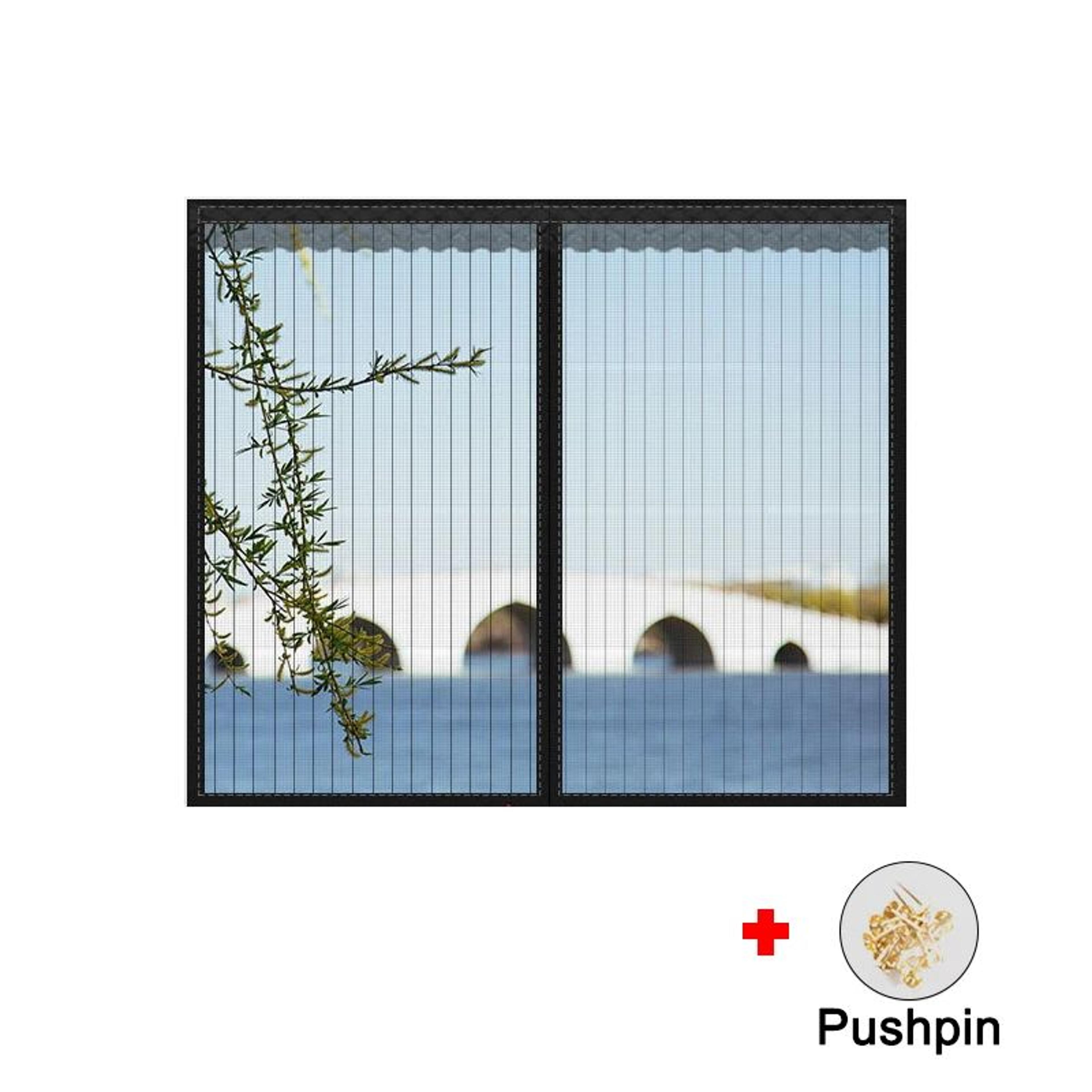 SelfClosing Magnetic Window Screen Curtain For Mosquito And Insect Protection 2