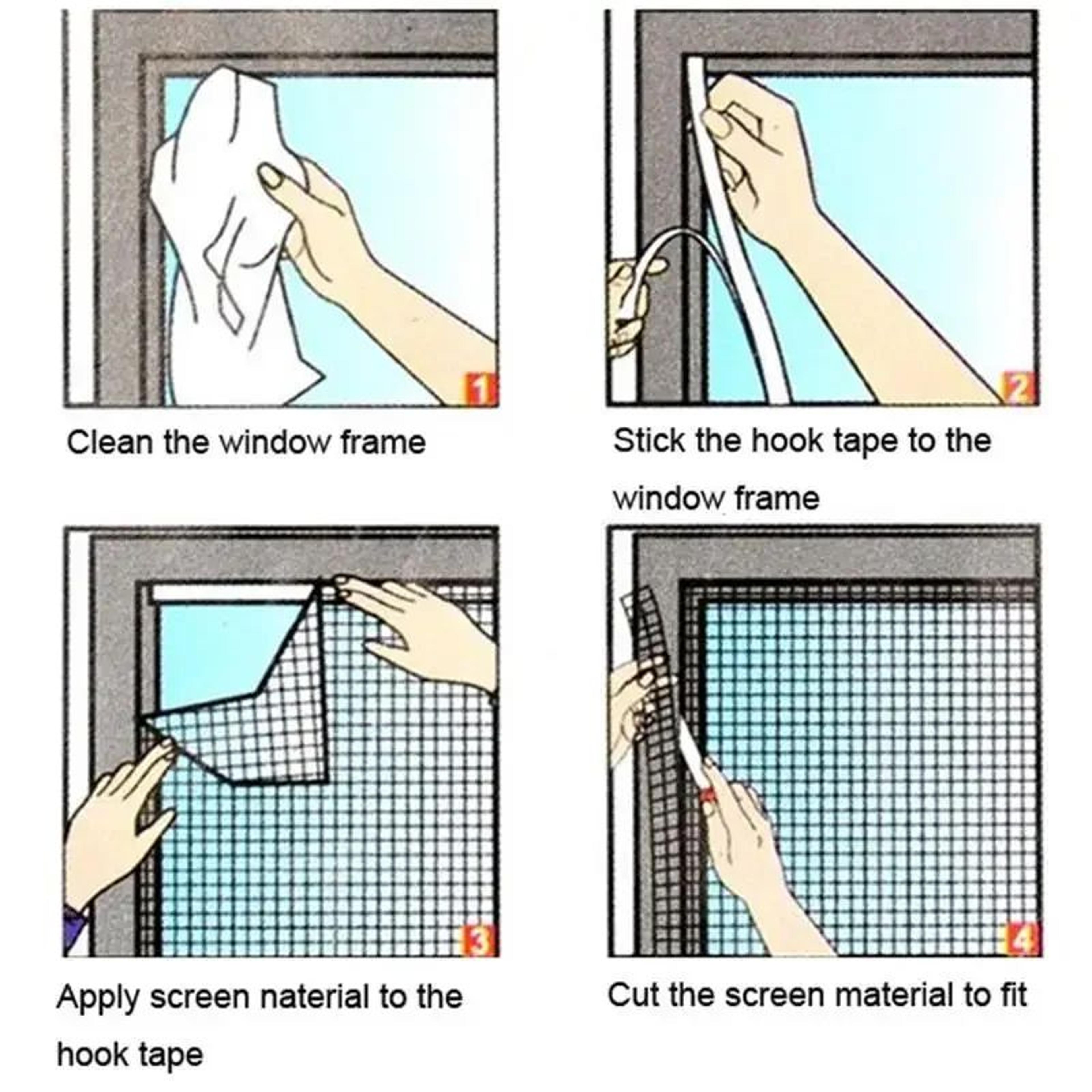 SelfAdhesive Mosquito Net Screen For Doors And Windows With Insect Protection Mesh 3