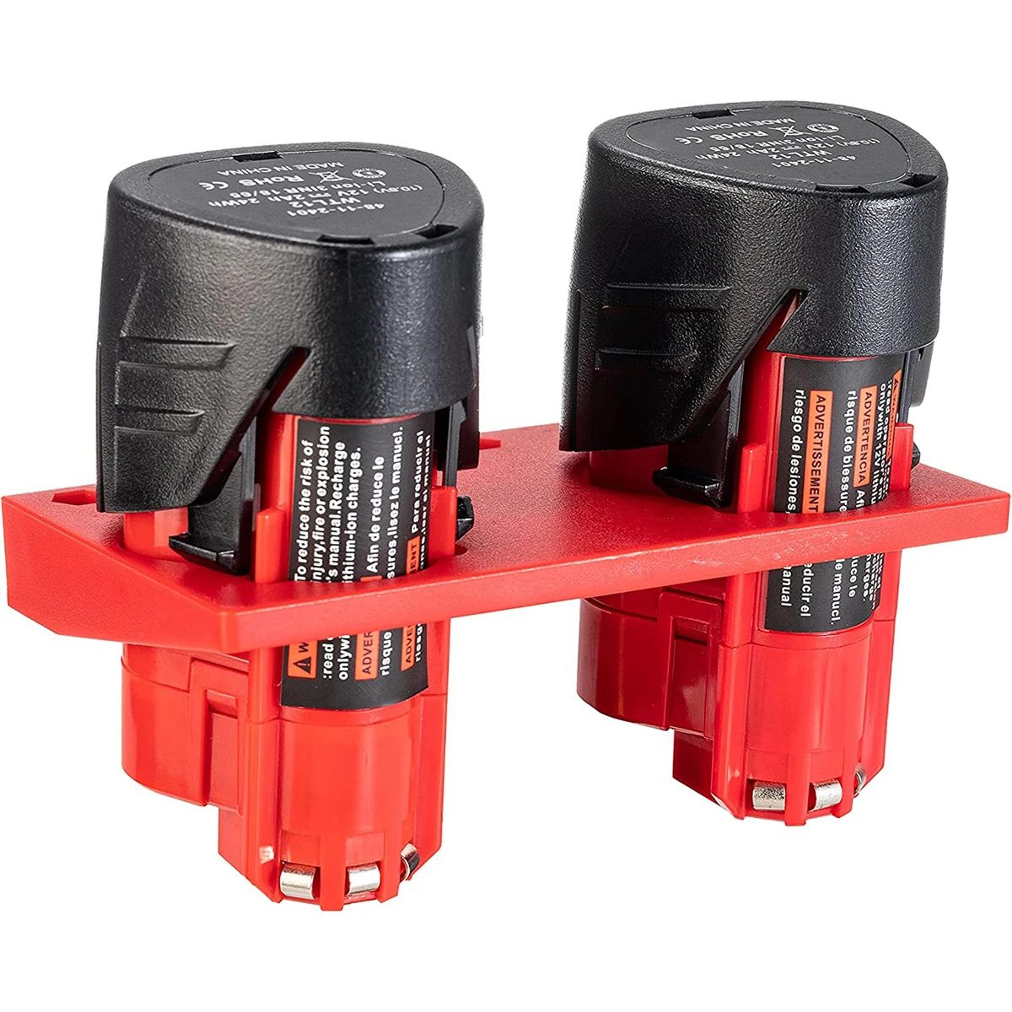12V Battery Wall Mount Holder Dock For Organized Power Tool Storage 4