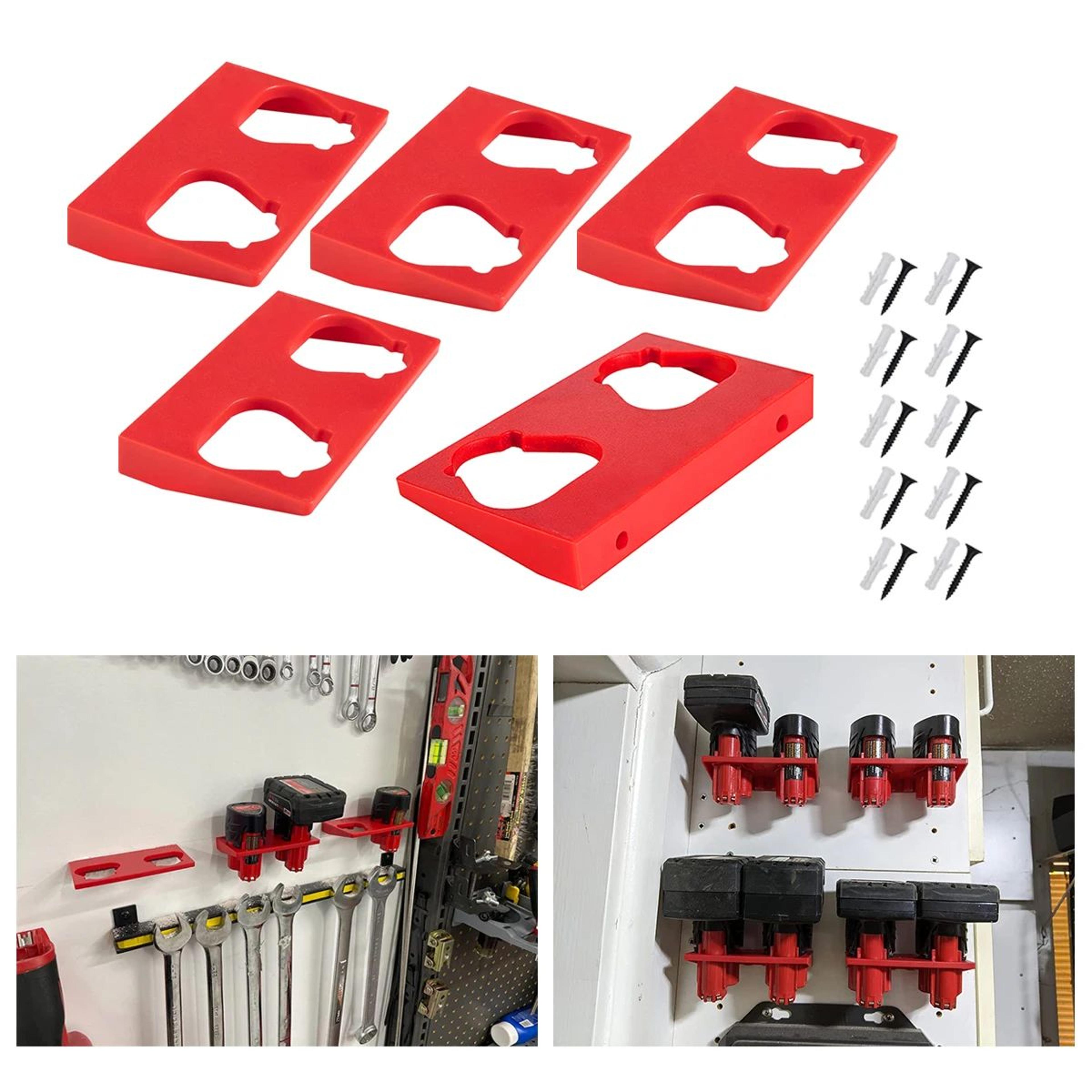 12V Battery Wall Mount Holder Dock For Organized Power Tool Storage 2