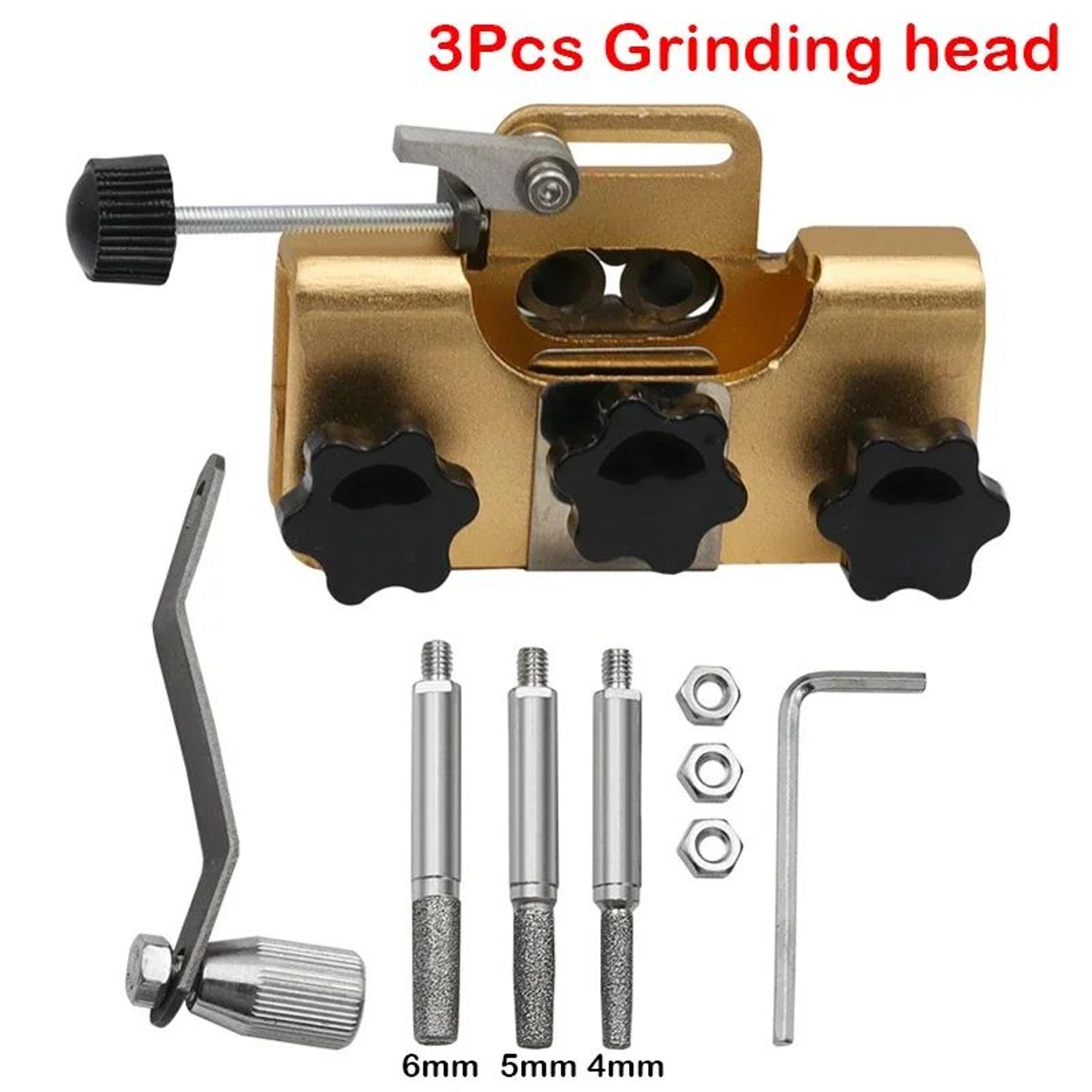 Manual Chainsaw Chain Sharpener With 3 Grinding Heads For Precise Blade Maintenance 9