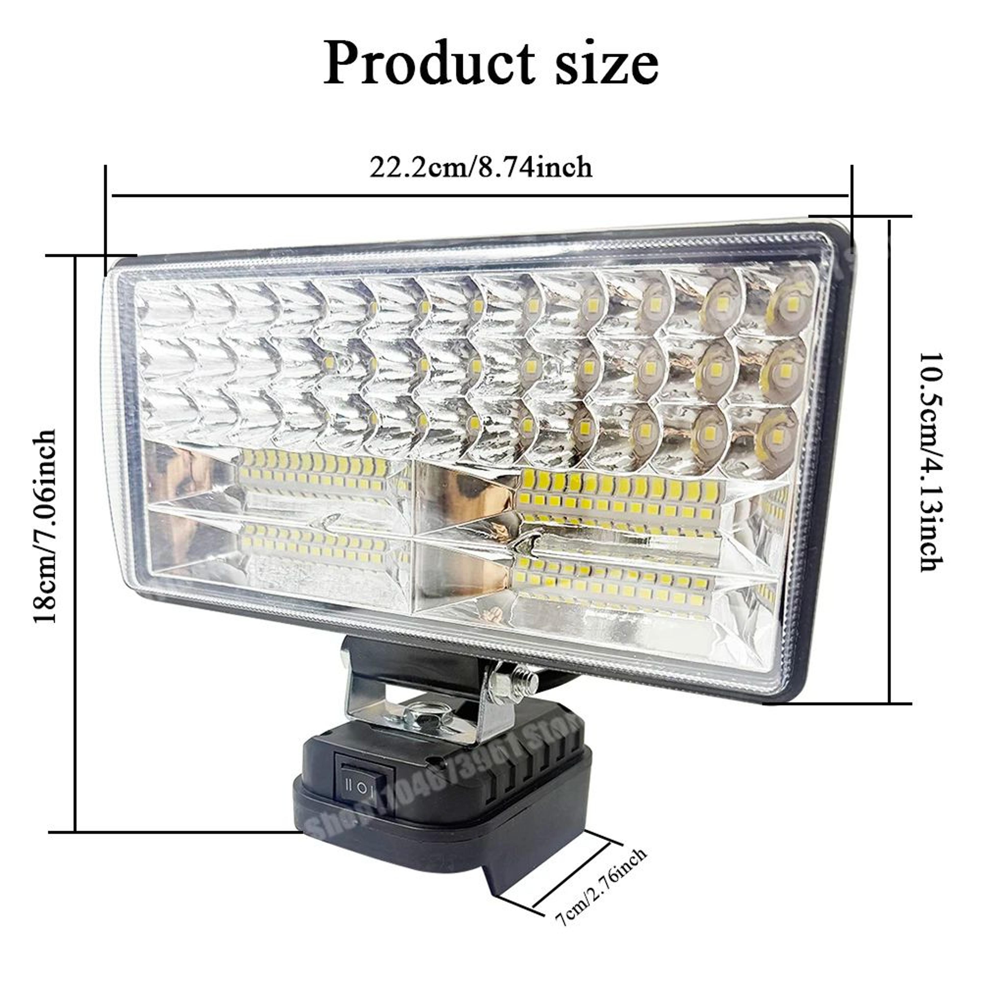 8 Inch LED Work Light With USB Power Bank For 18V Lithium Batteries 1