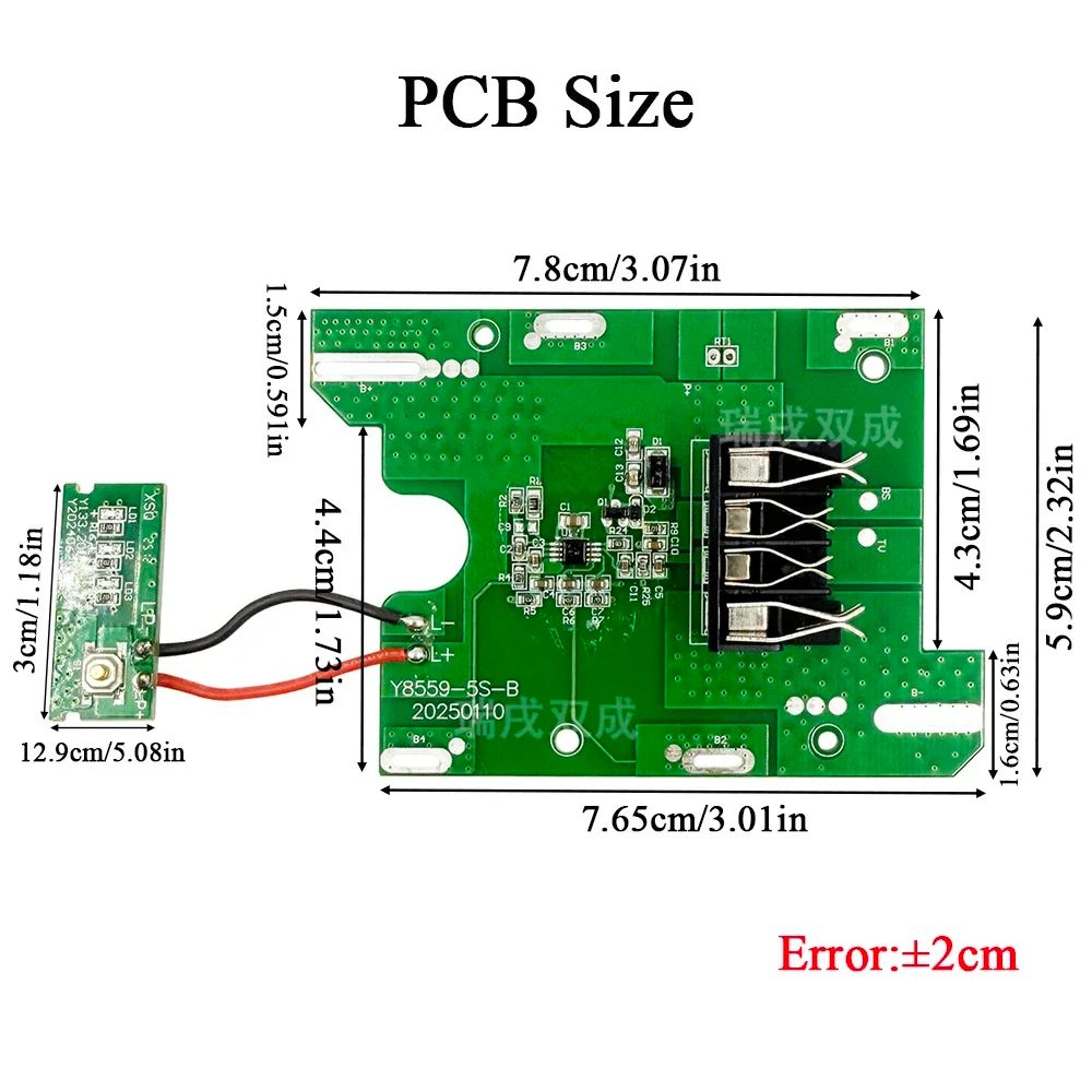20V 4Pin Lithium Battery Replacement Case With PCB Charging Protection Board 1