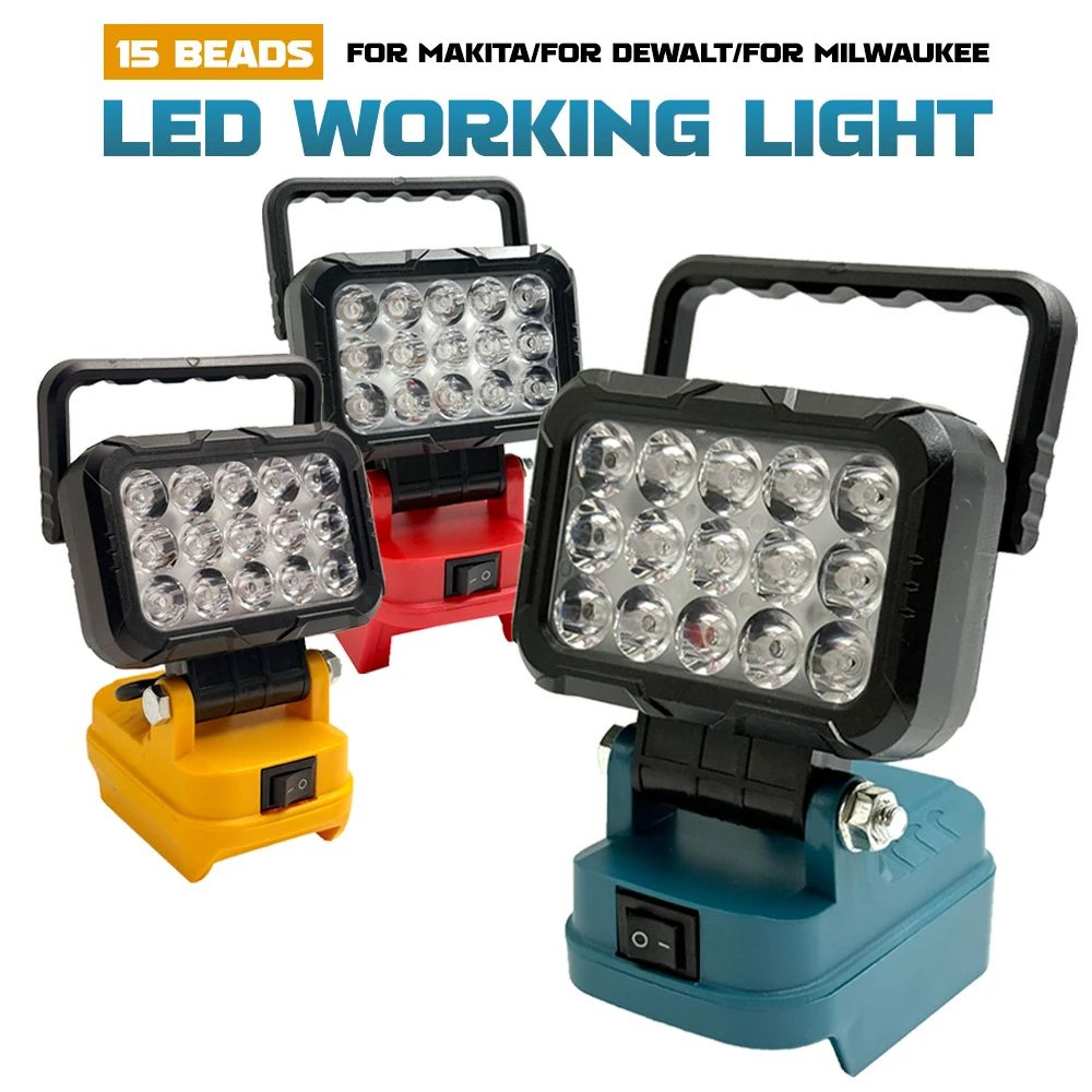 cordless led work light handheld spotlight for 18v lithium batteries