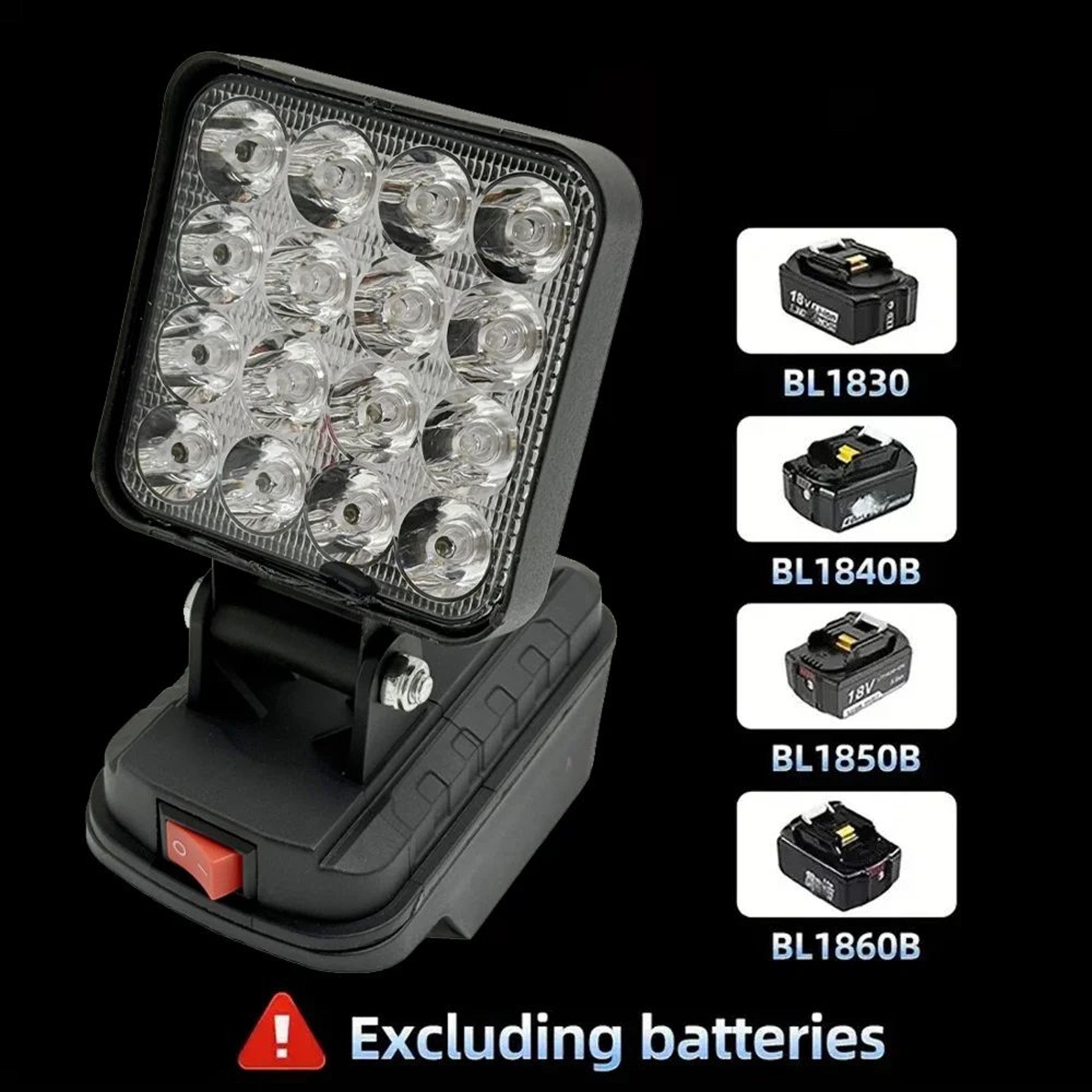18v cordless led work light flashlight for camping and emergency lighting