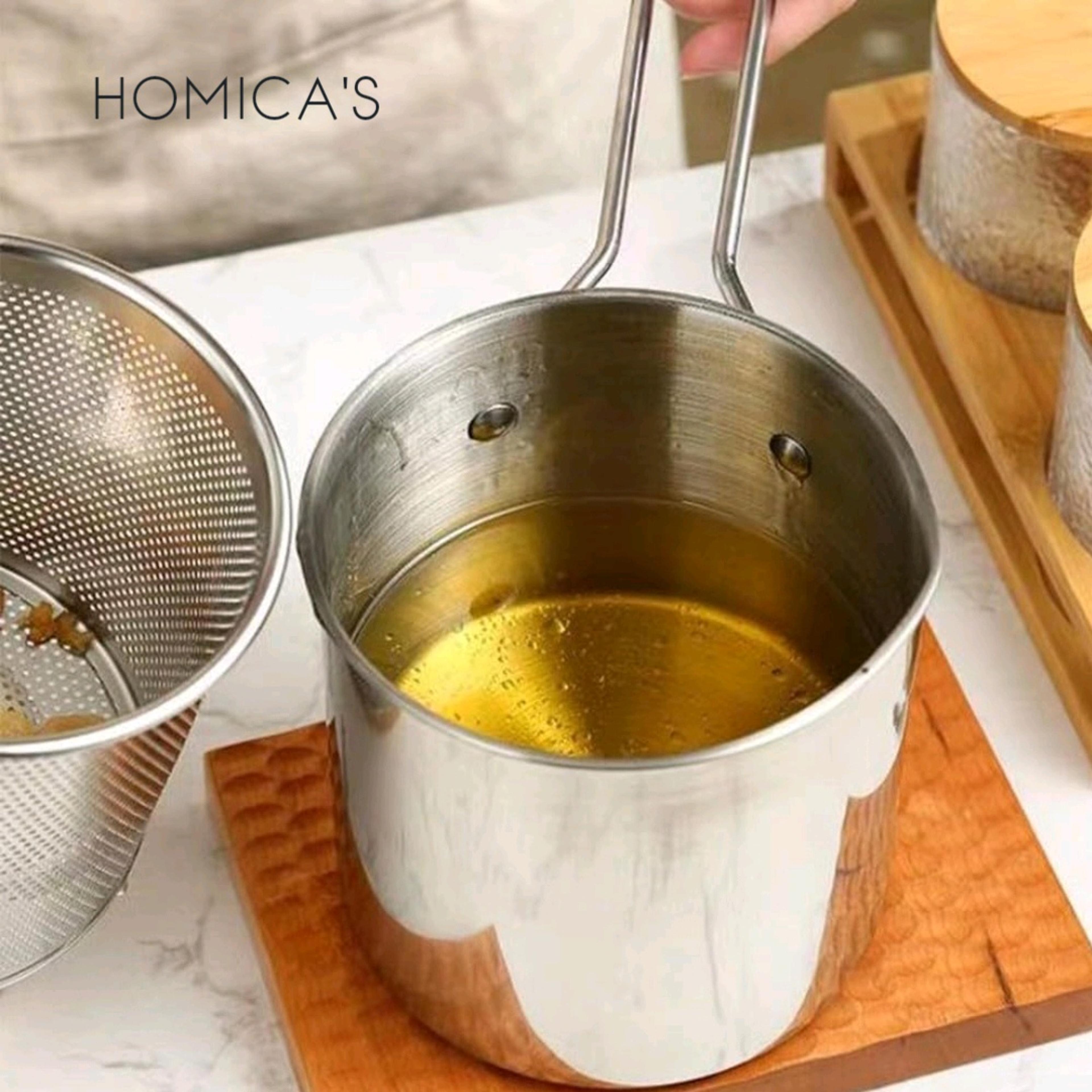 Premium Stainless Steel Deep Frying Pot With Strainer 4