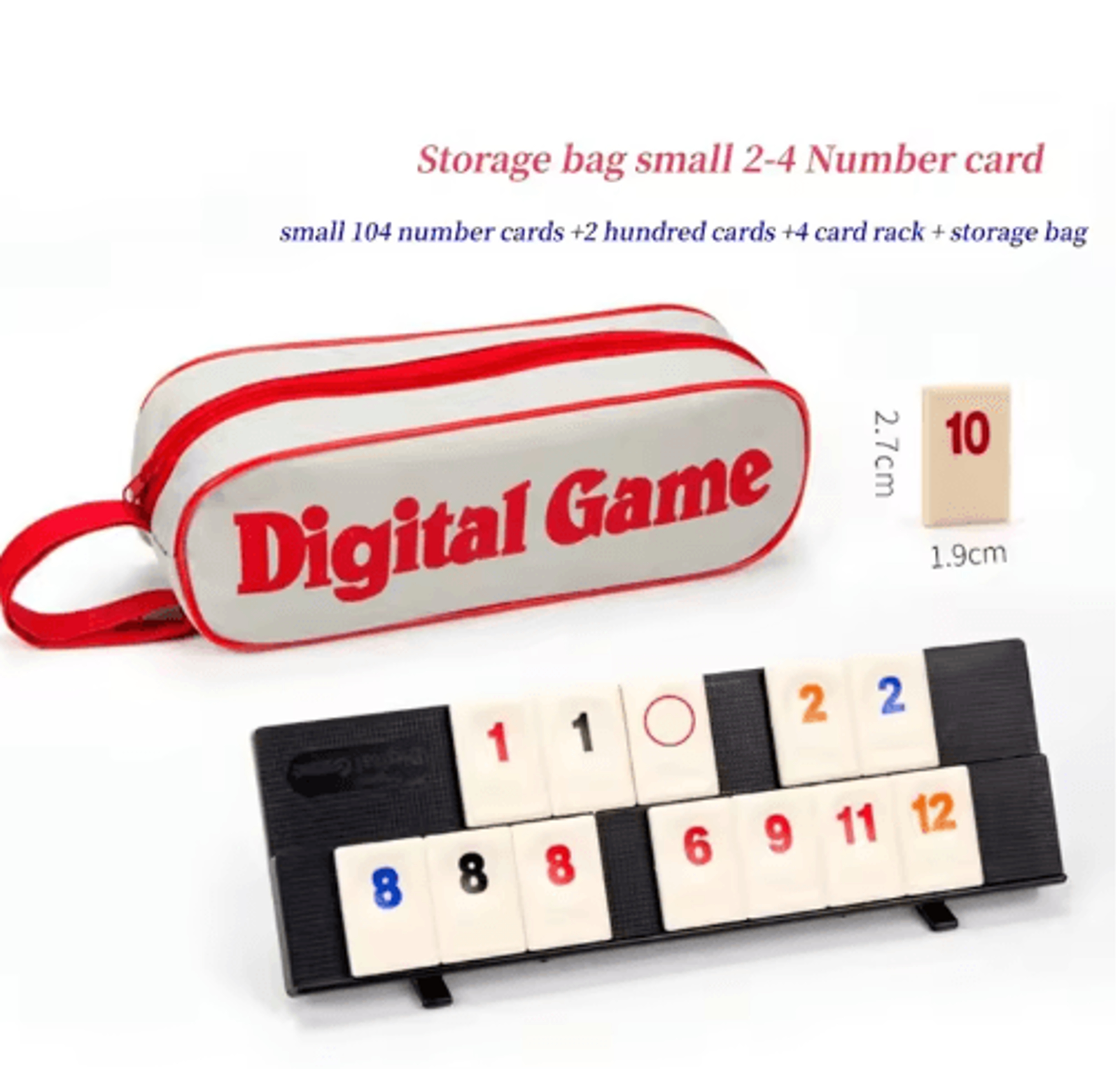 Rummy Cube Game Set With 4 Racks 106 Tile Classic Family Board Game With Portable Travel Case 1