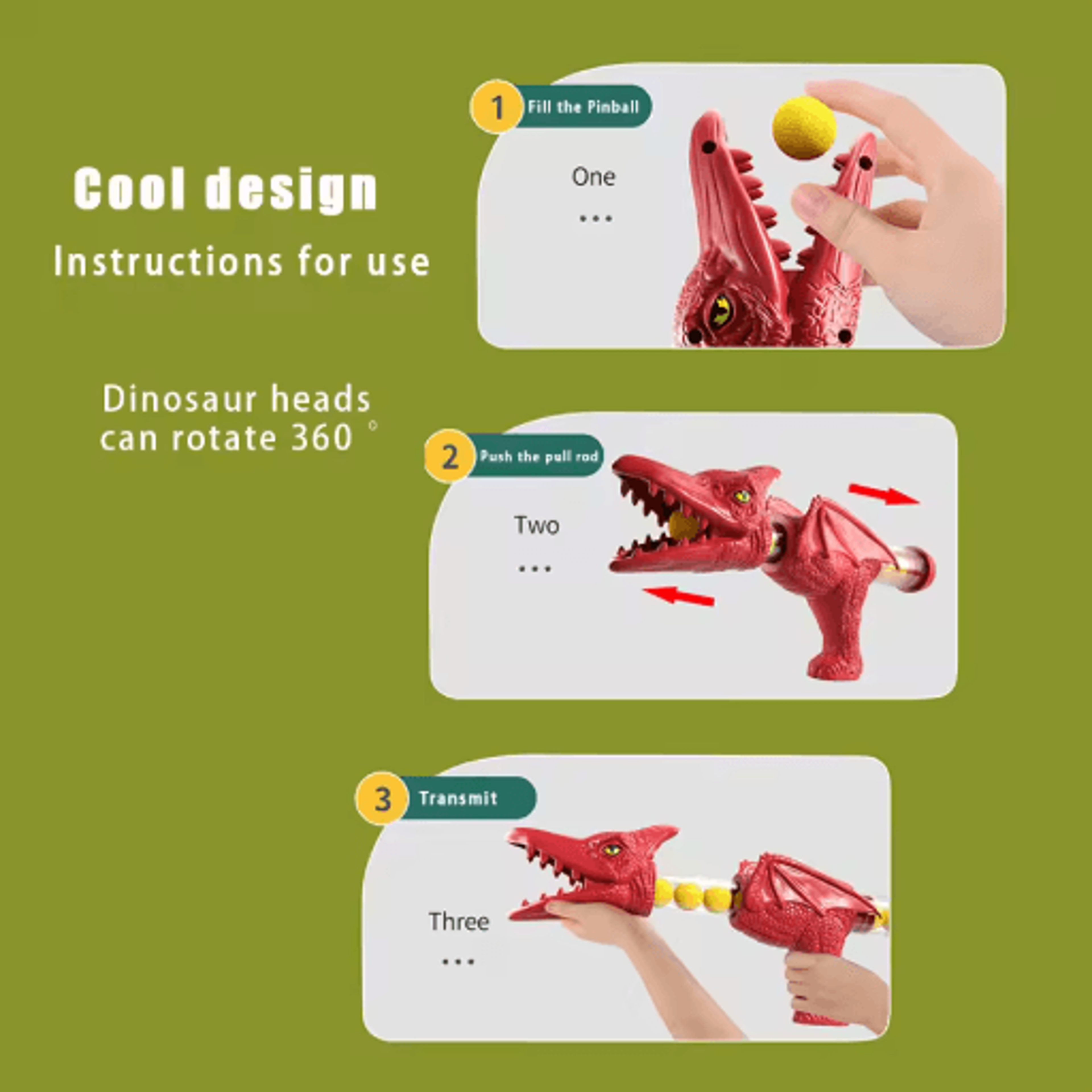 Dinosaur Shooting Toy Set Tyrannosaurus Rex Ball  Soft Bullet Blaster Interactive Puzzle Toy For Ki 2