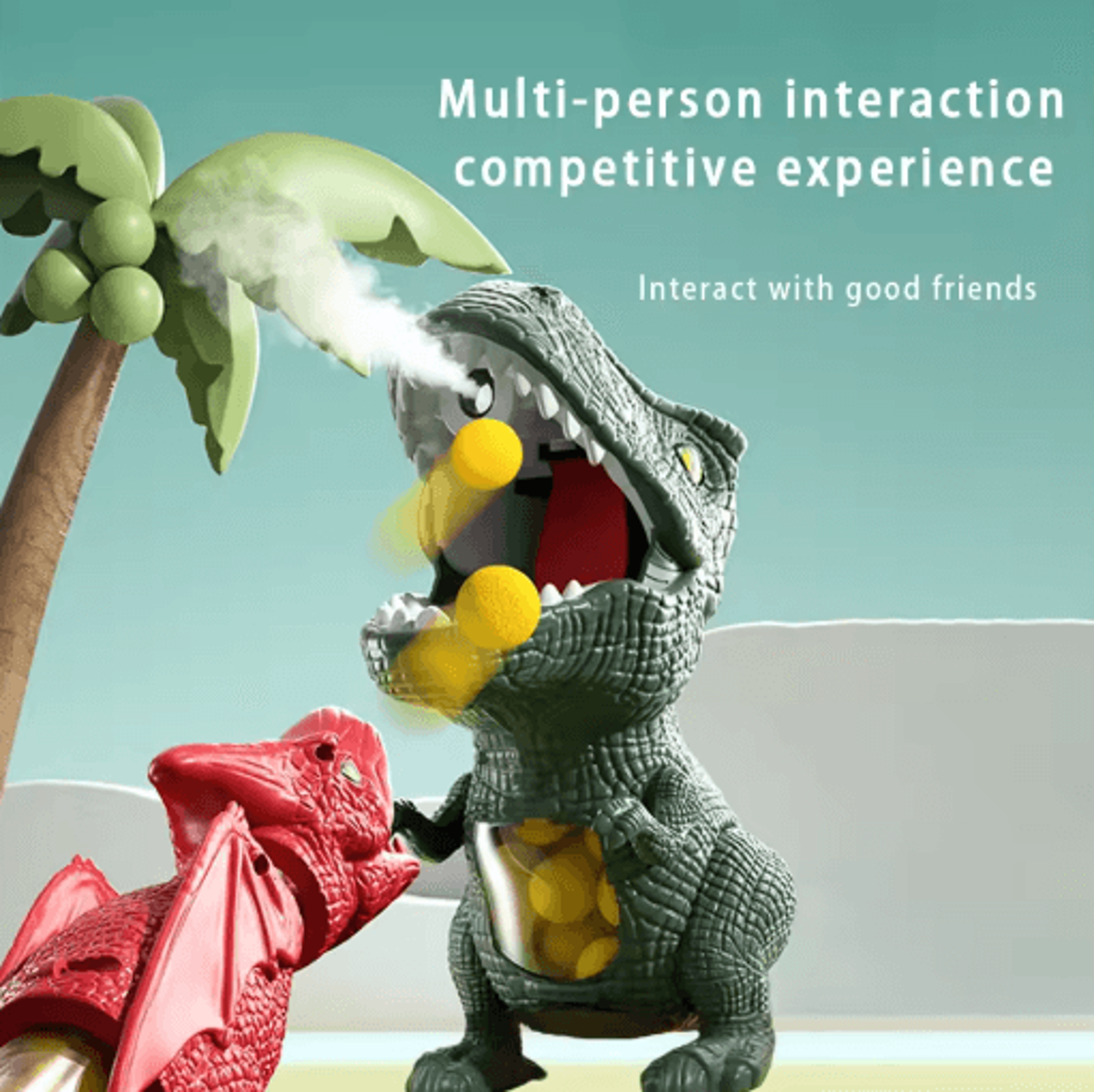 Dinosaur Shooting Toy Set Tyrannosaurus Rex Ball  Soft Bullet Blaster Interactive Puzzle Toy For Ki 4