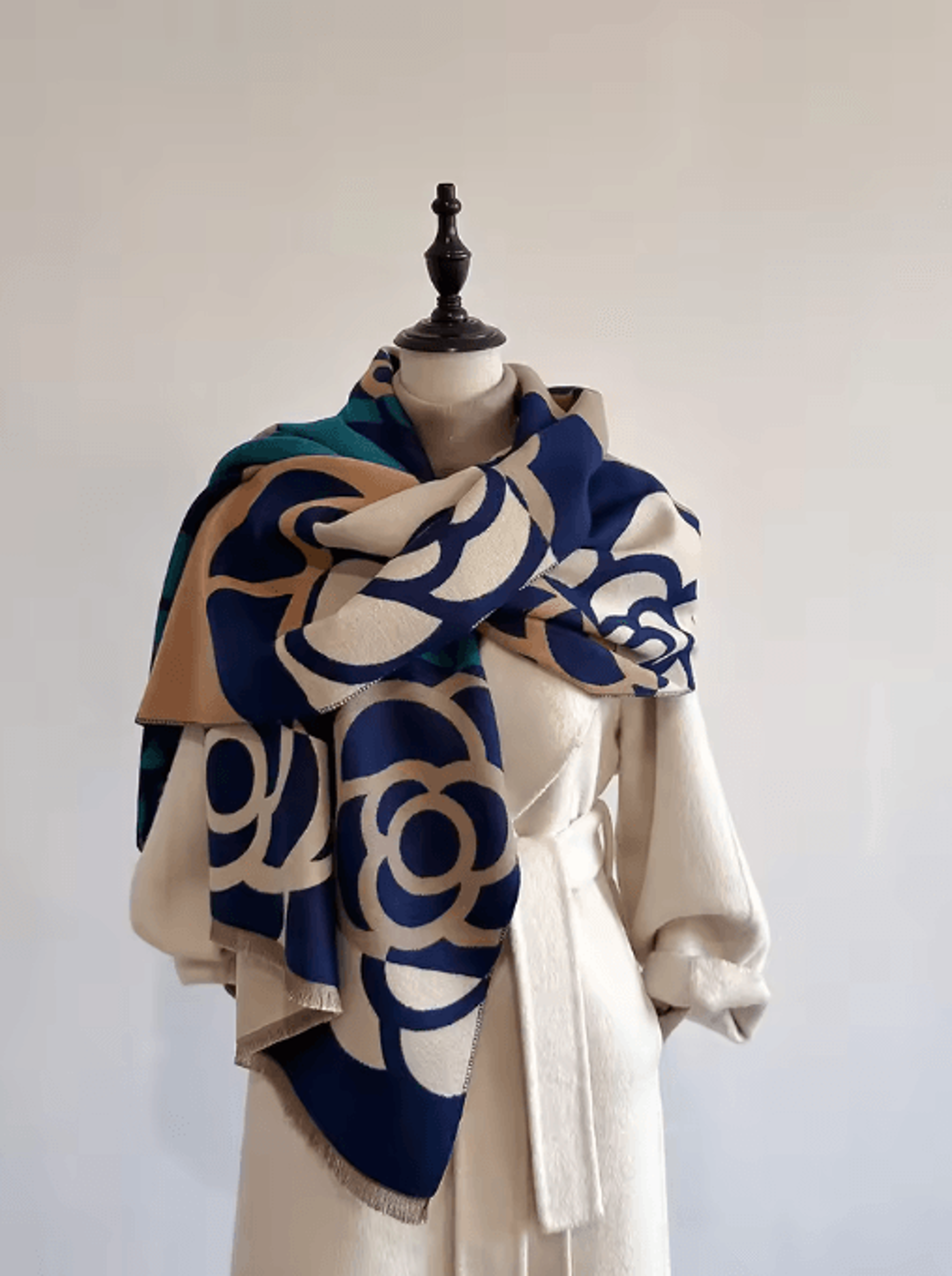Luxury Cashmere Winter Scarf For Women Thick Warm Shawl Blanket Wrap 2