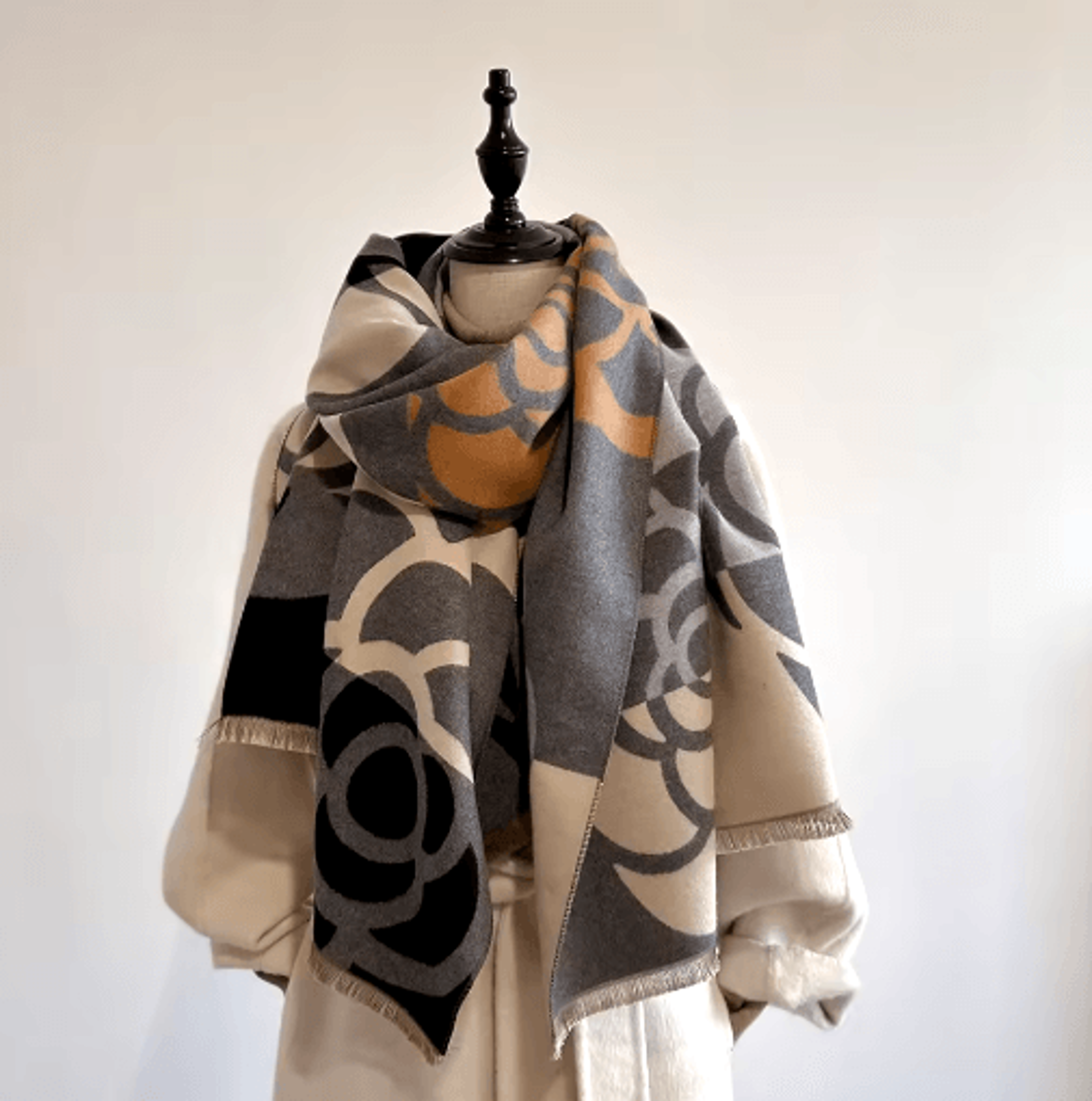 Luxury Cashmere Winter Scarf For Women Thick Warm Shawl Blanket Wrap 4