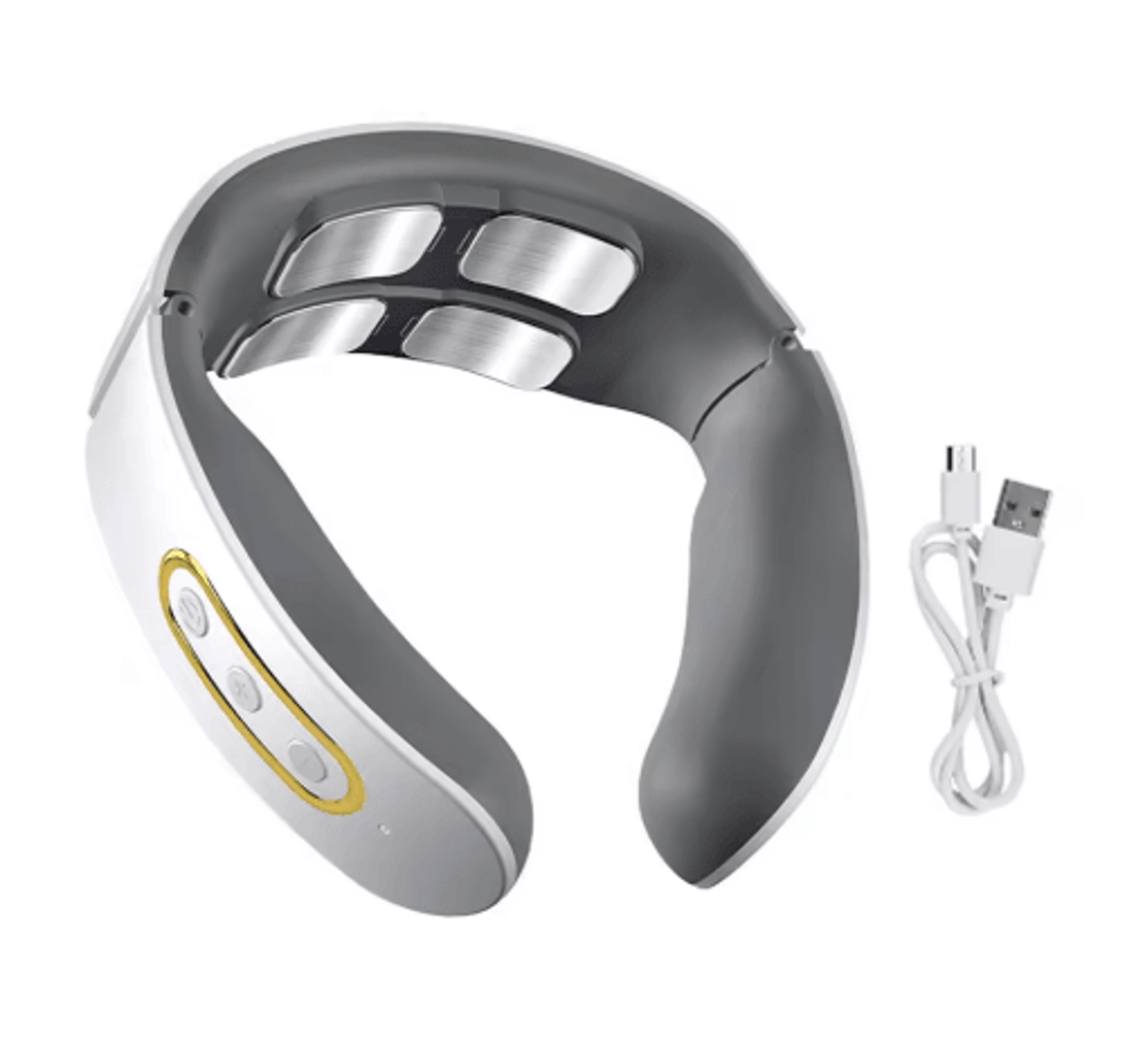 Electric Neck Shoulder Pulse Massager With Heat Adjustable Cervical Pain Relief Device 2
