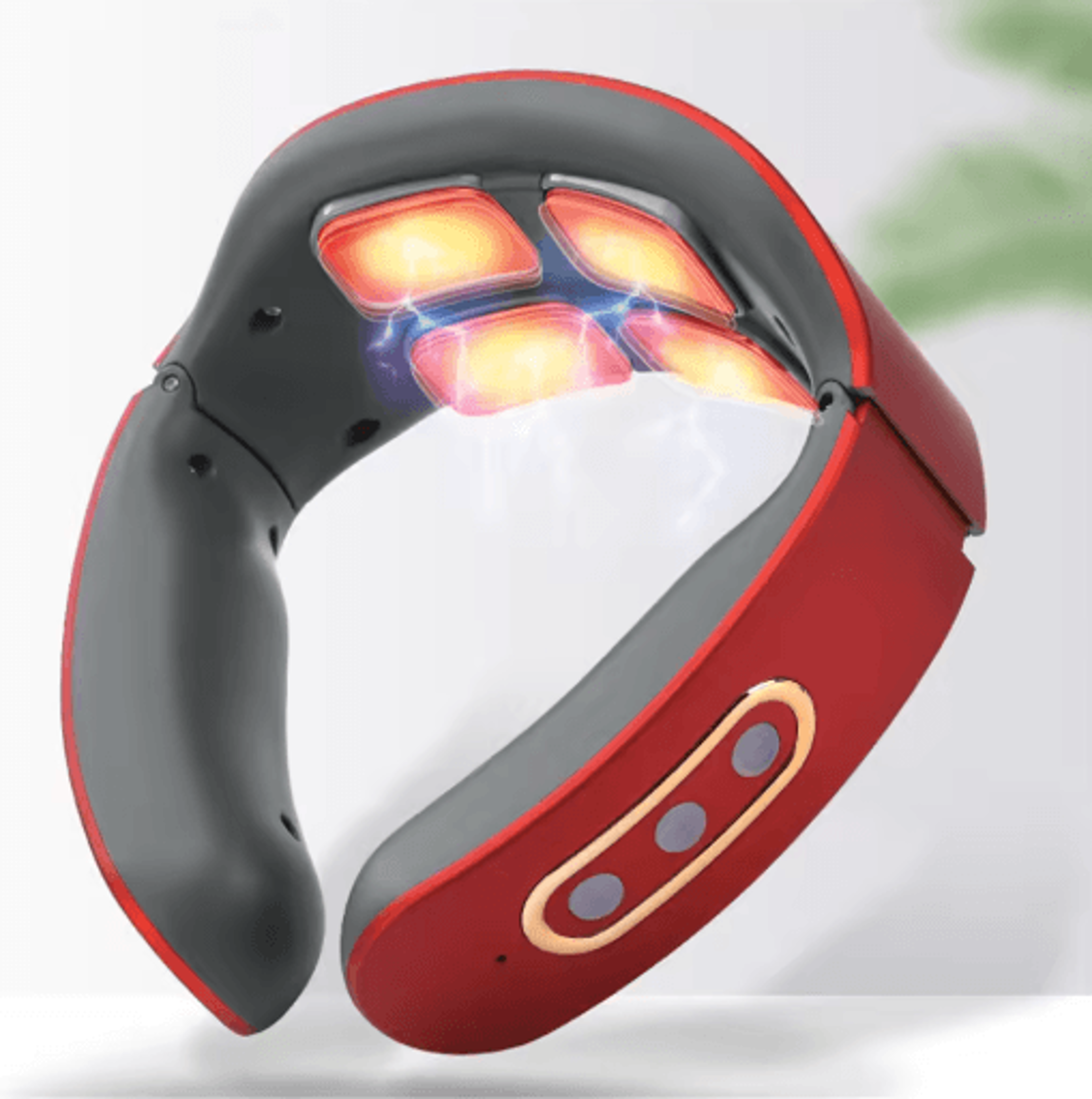 Electric Neck Shoulder Pulse Massager With Heat Adjustable Cervical Pain Relief Device 8