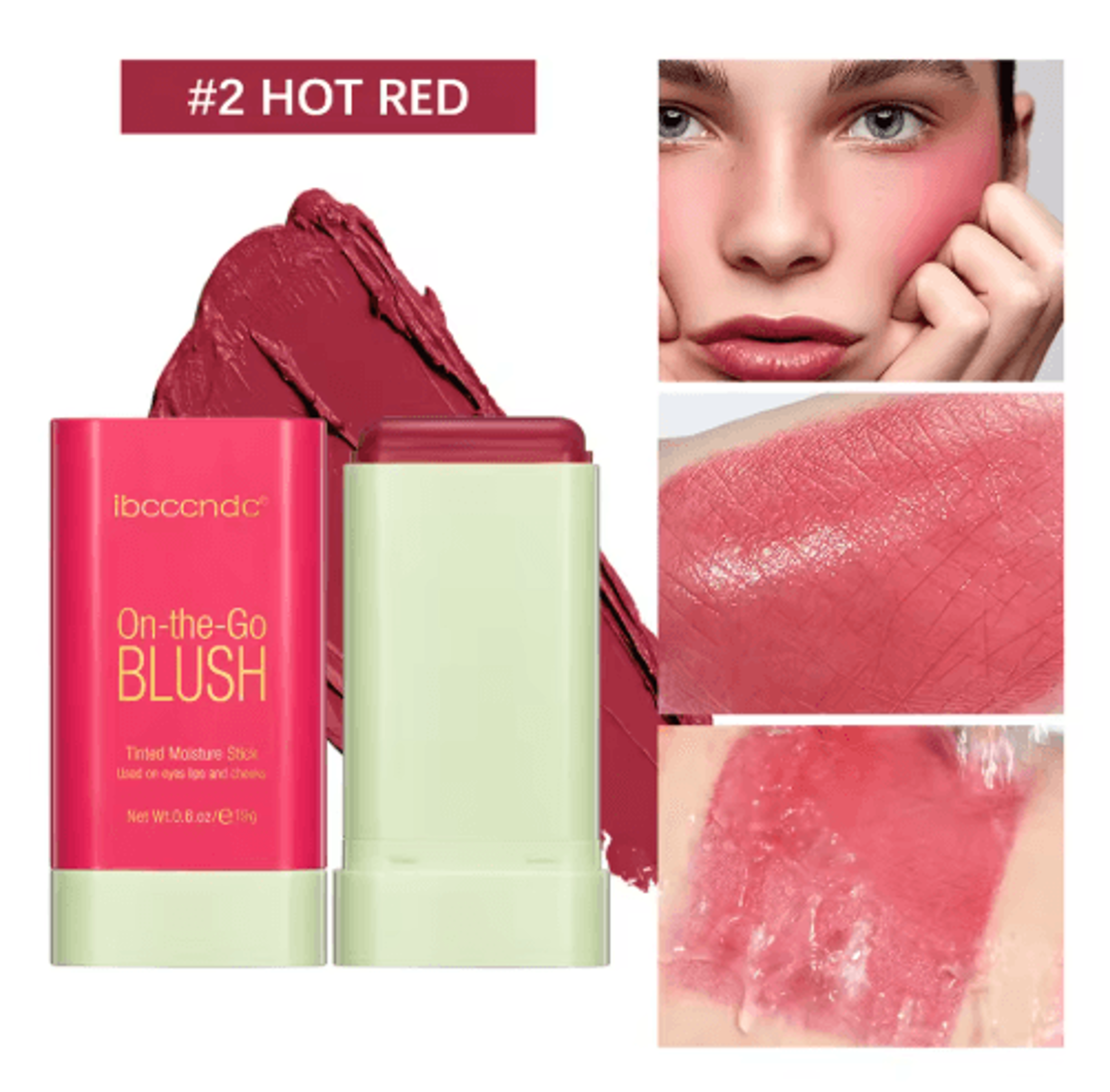 Cream Blush Stick Waterproof Easy Blend Rouge For Bright Natural Glow 8