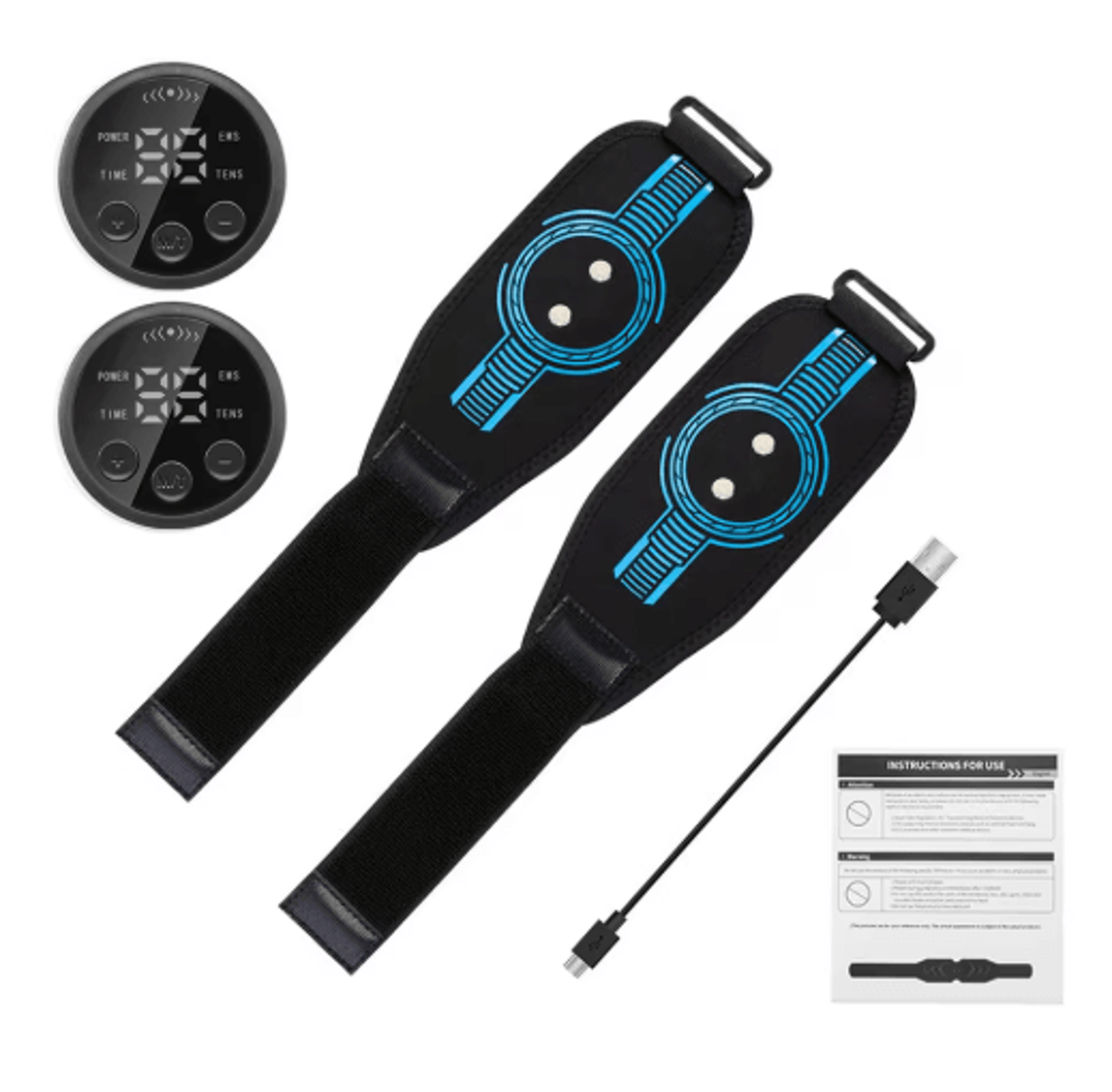 EMS Abdominal Fitness Belt Intelligent Muscle Massage Trainer With USB Charging 3