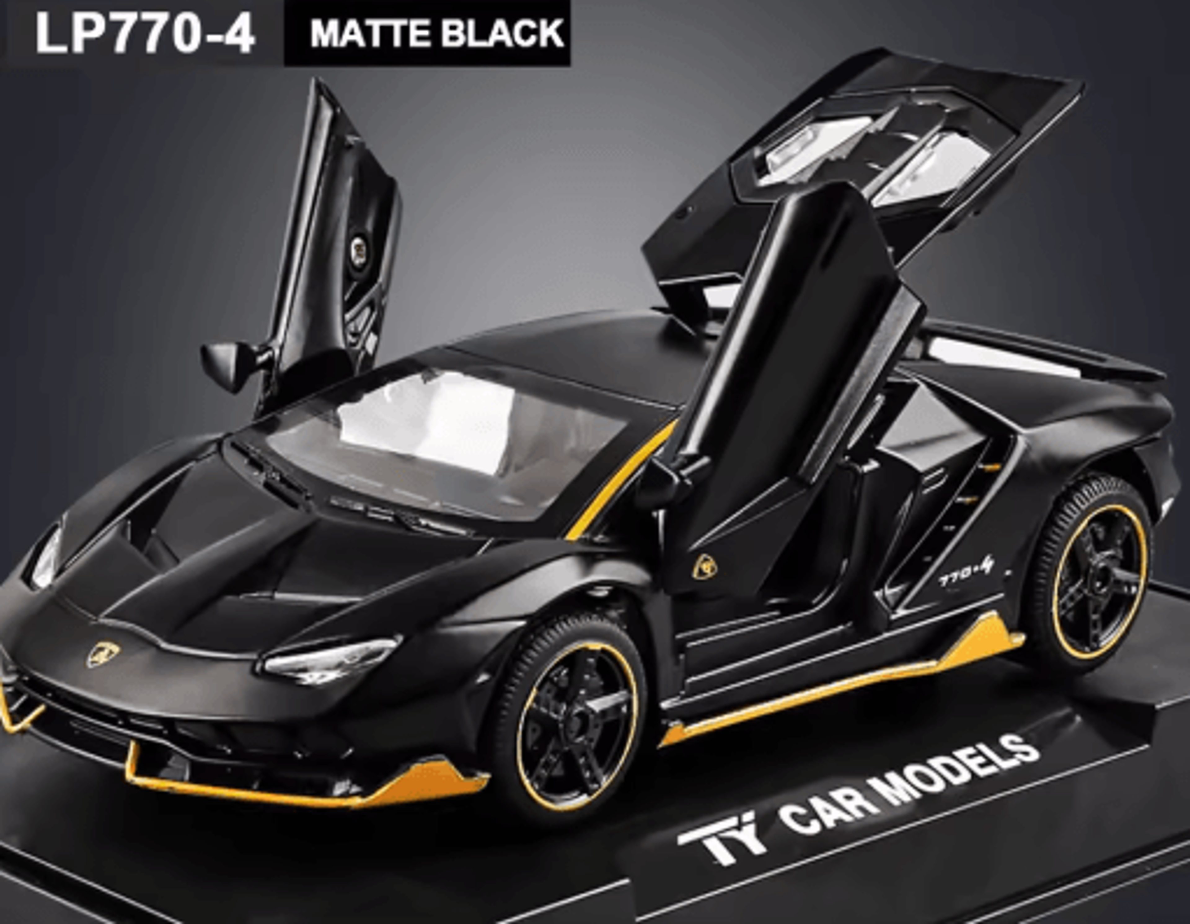 1 32 Lamborghini LP770 Diecast Model Car Alloy Pull Back Toy With Lights Music 1