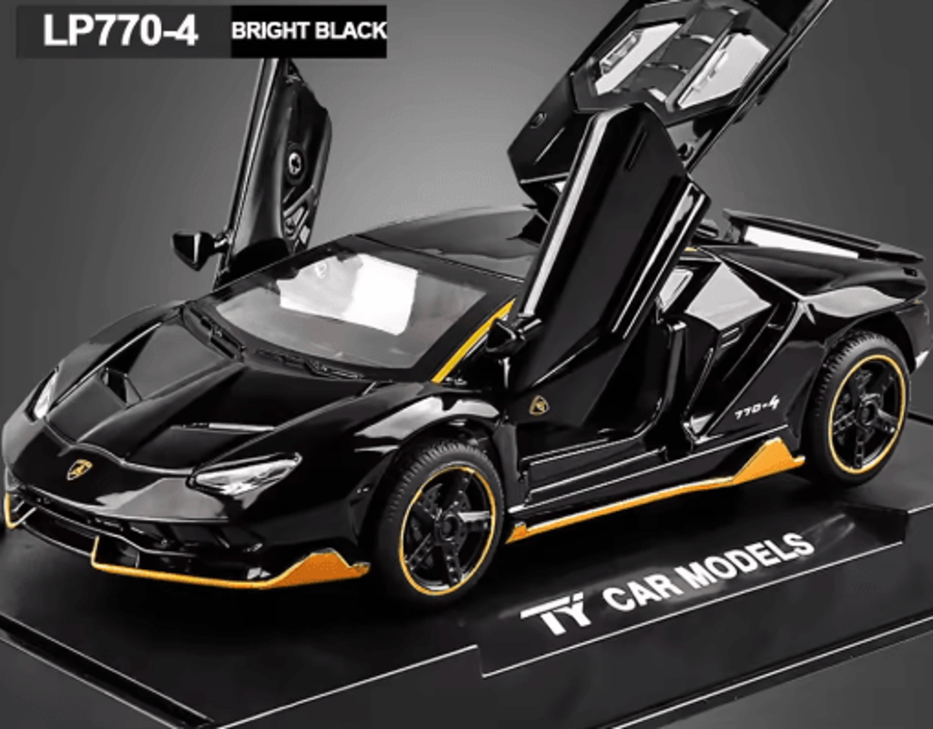 1 32 Lamborghini LP770 Diecast Model Car Alloy Pull Back Toy With Lights Music 4