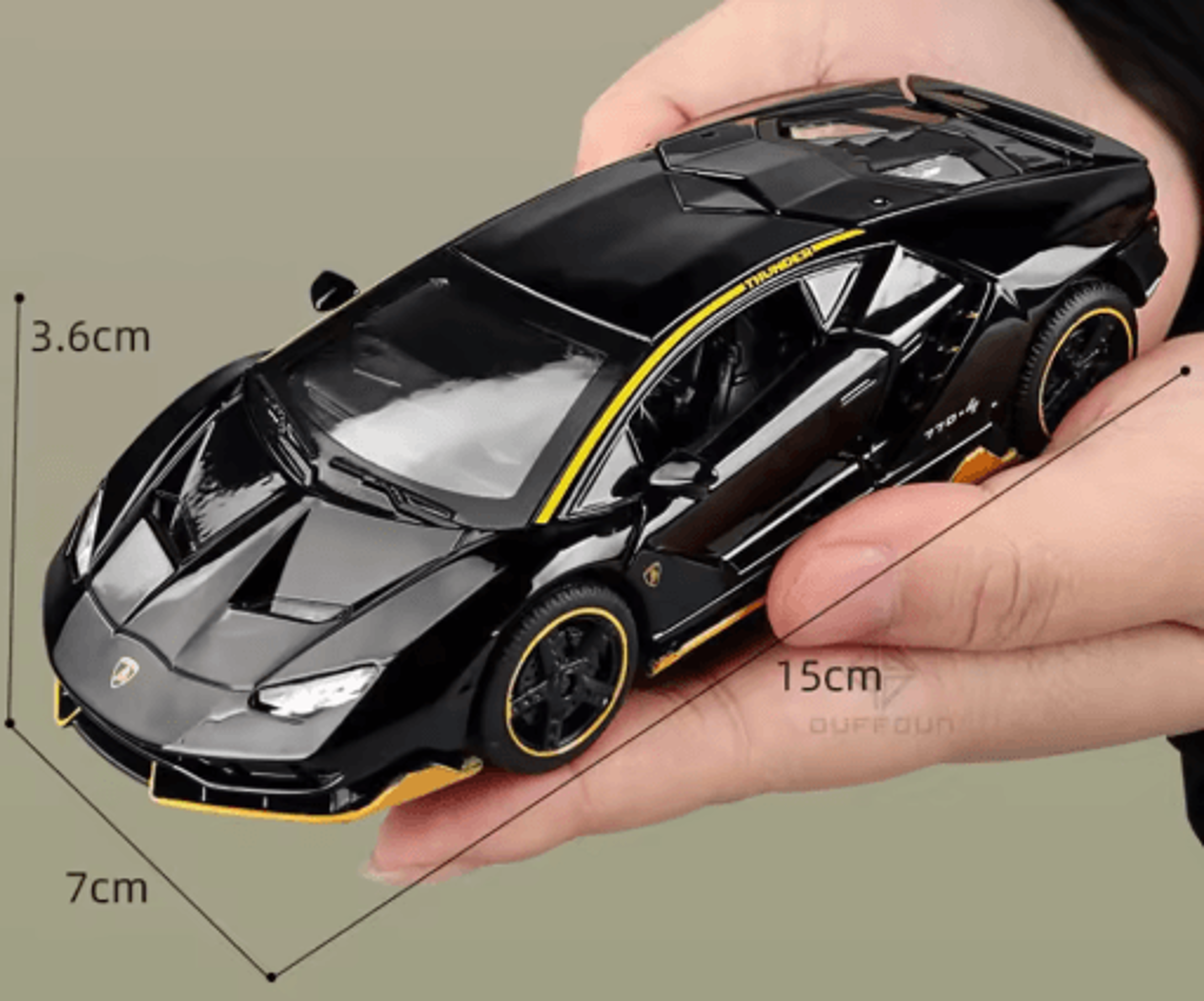 1 32 Lamborghini LP770 Diecast Model Car Alloy Pull Back Toy With Lights Music 6