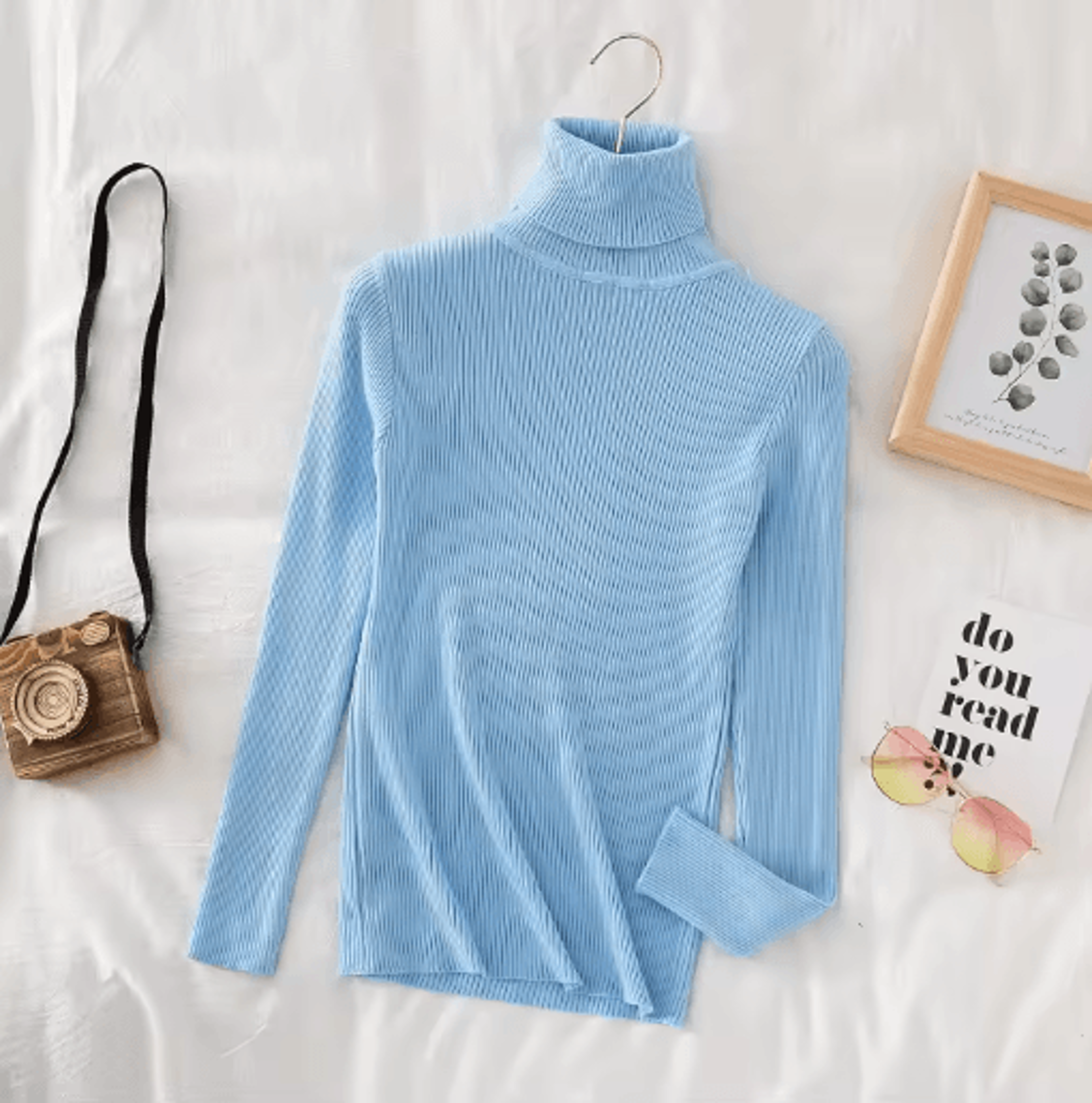 Womens Turtleneck Knit Sweater Soft Cashmere Feel Pullover For Autumn Winter 6