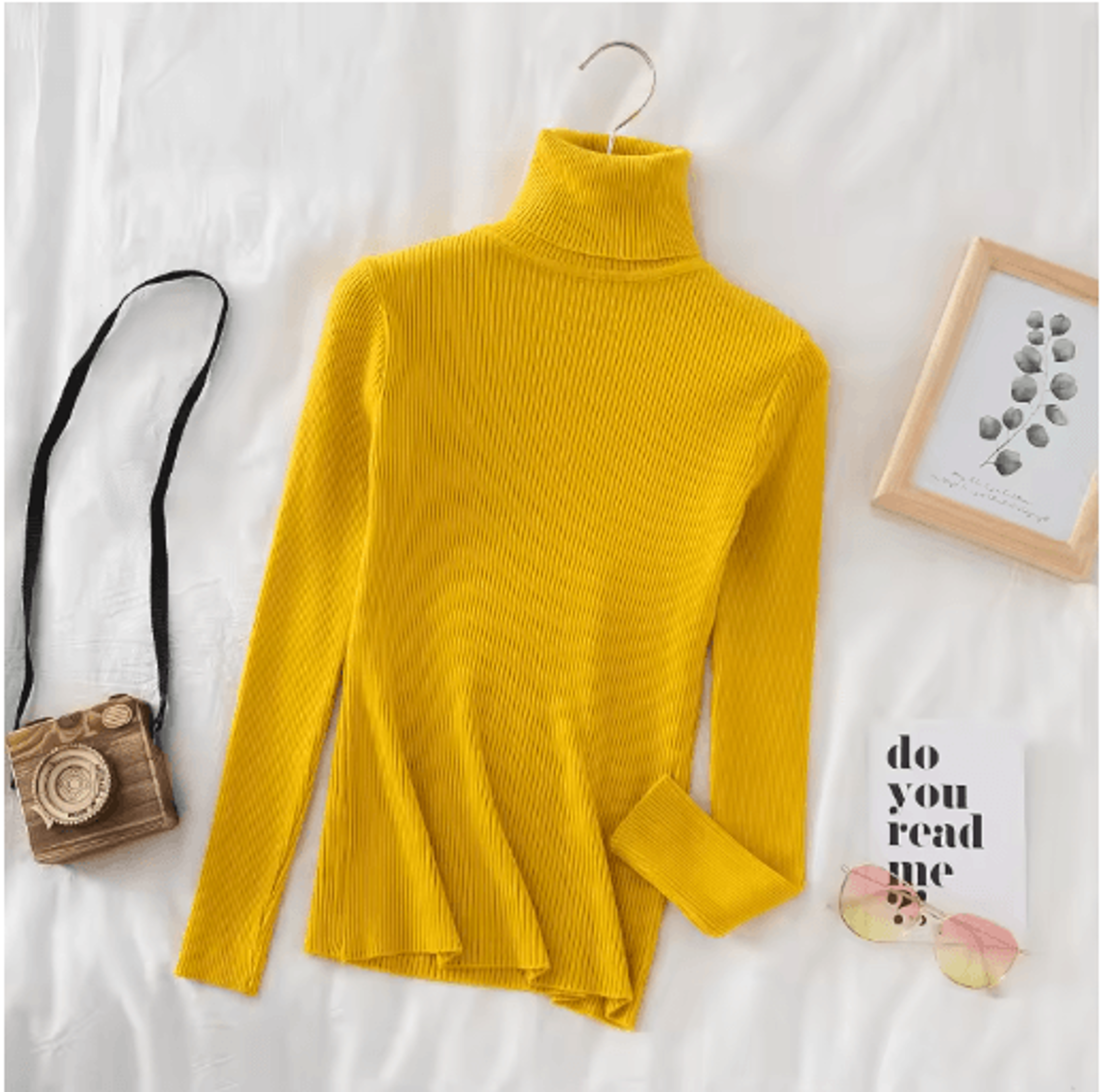 Womens Turtleneck Knit Sweater Soft Cashmere Feel Pullover For Autumn Winter 17