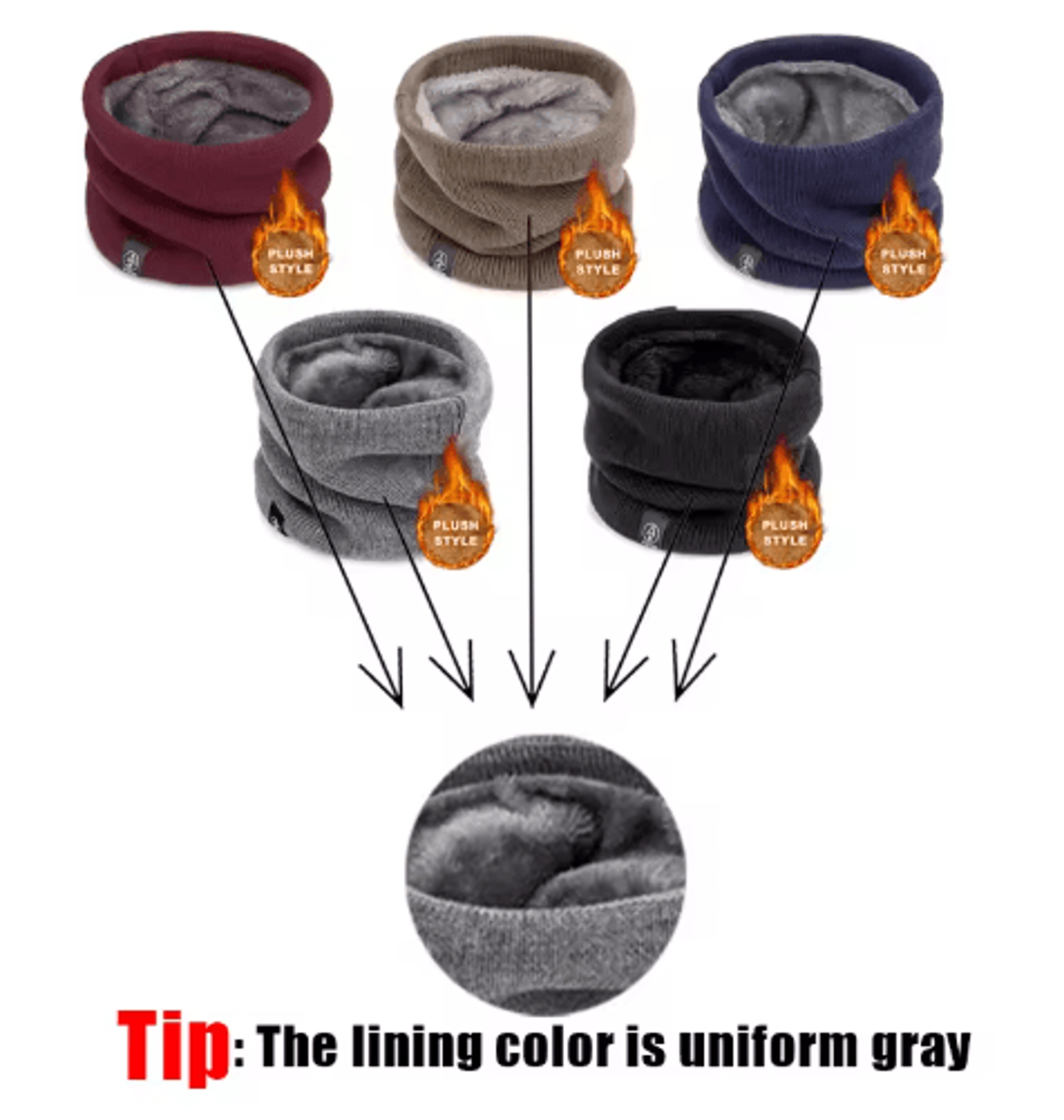 Unisex Thermal Knitted Neck Gaiter Windproof Winter Face Cover For Outdoor Sports 7