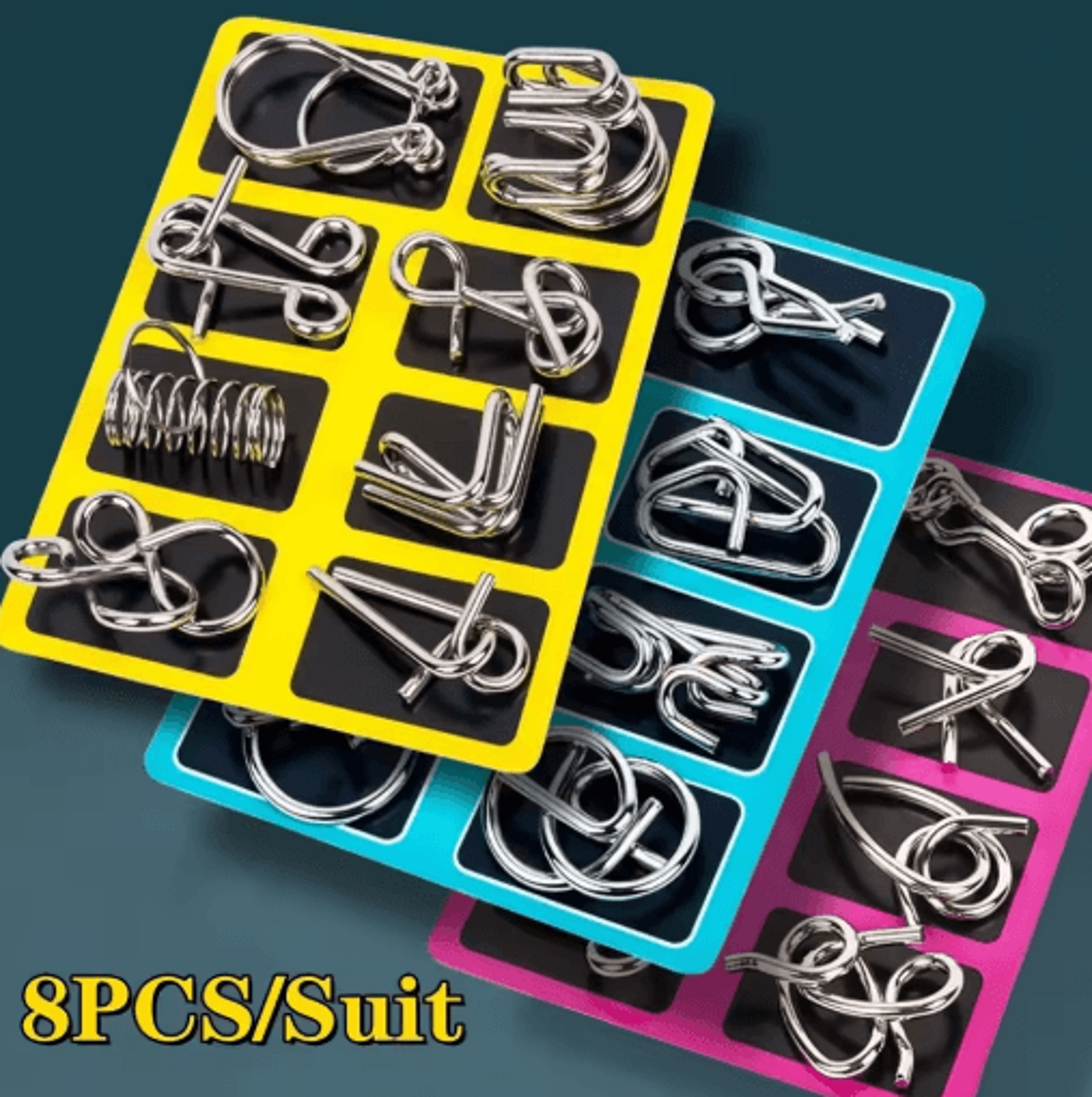Stainless Steel Chinese Ring Puzzle IQ Brain Teaser For Logical Thinking Skill Development 12