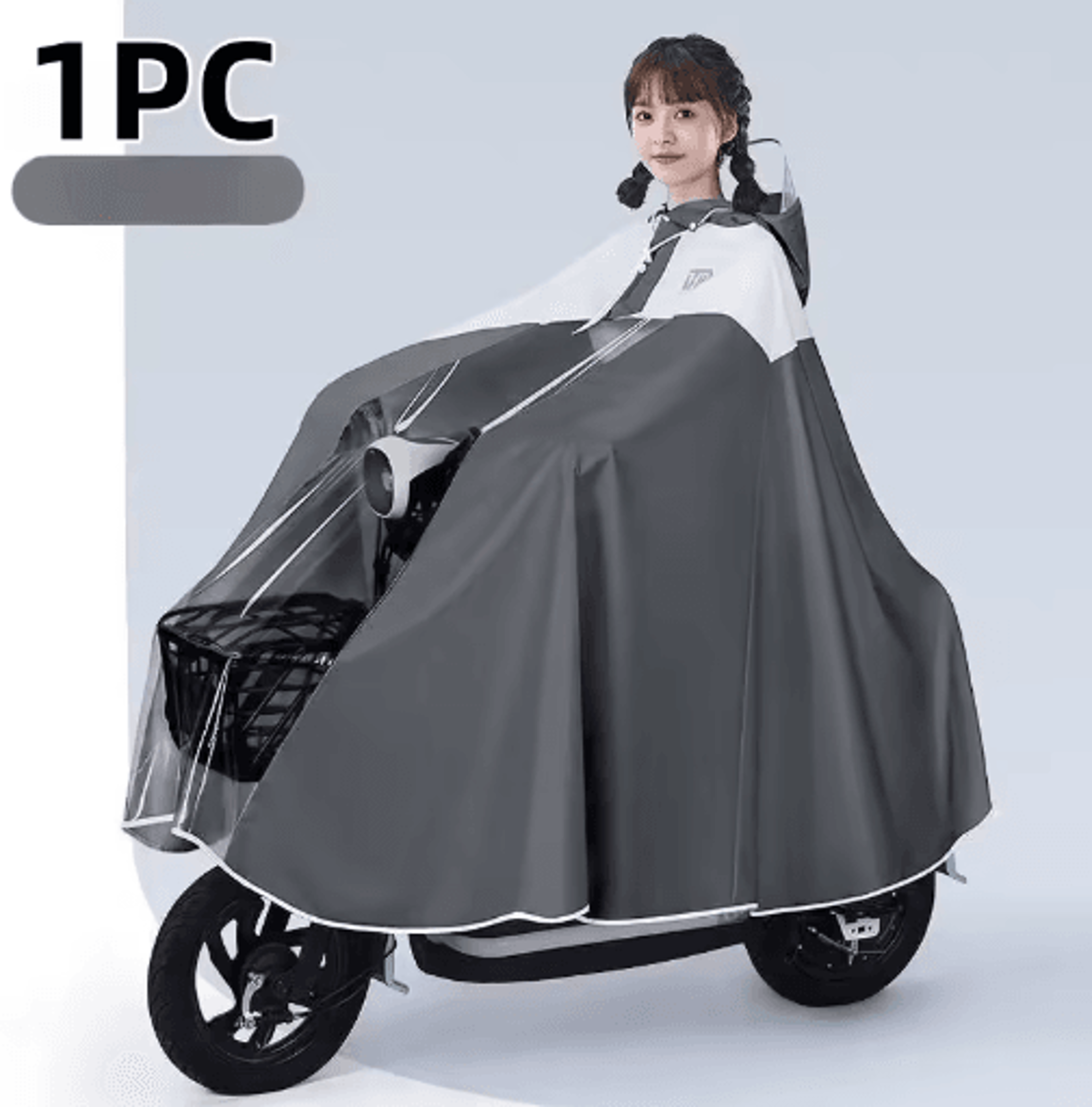 2024 Adult Rain Poncho For Electric Vehicles Waterproof Cycling Travel Raincoat 1