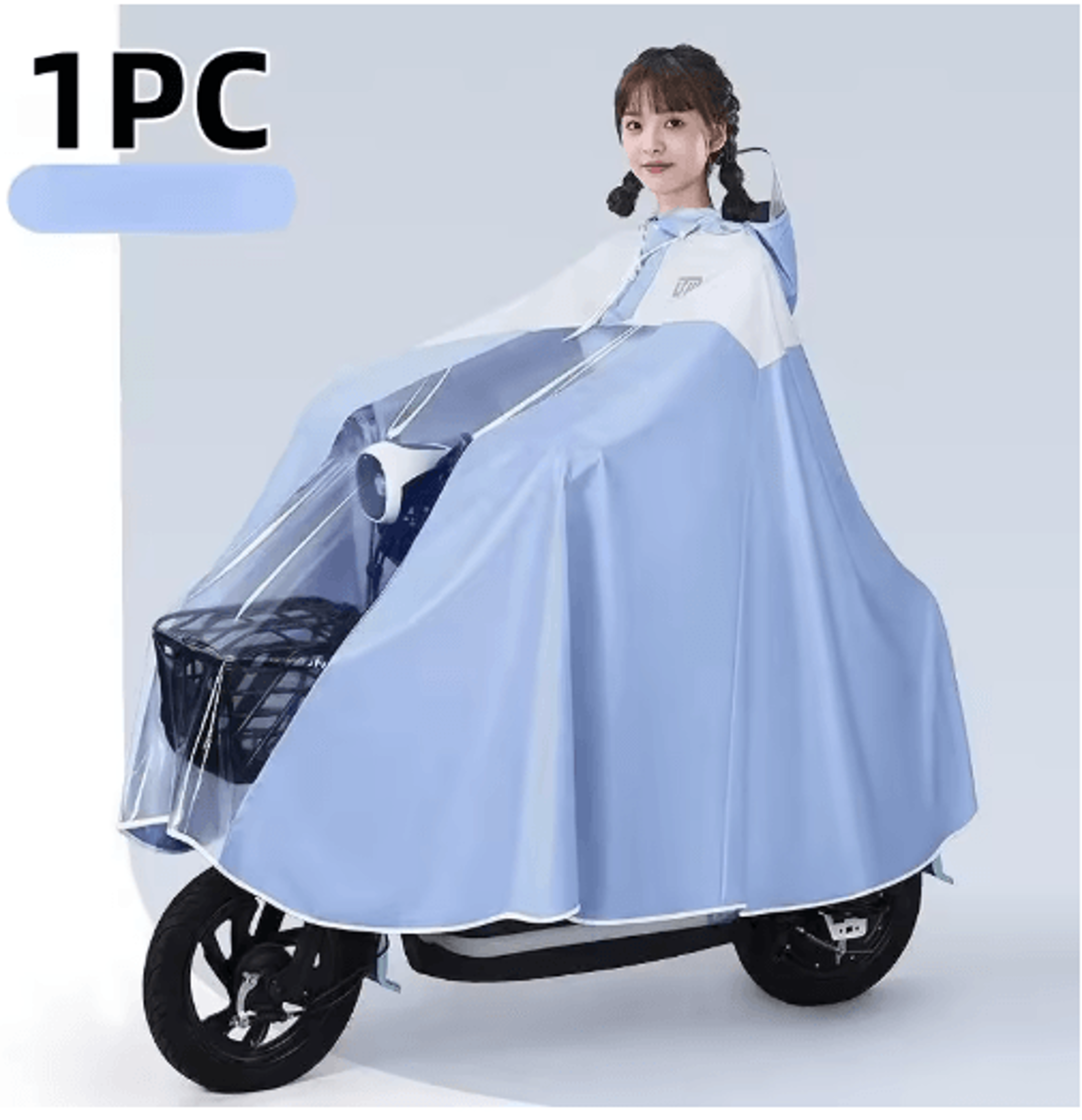 2024 Adult Rain Poncho For Electric Vehicles Waterproof Cycling Travel Raincoat 3