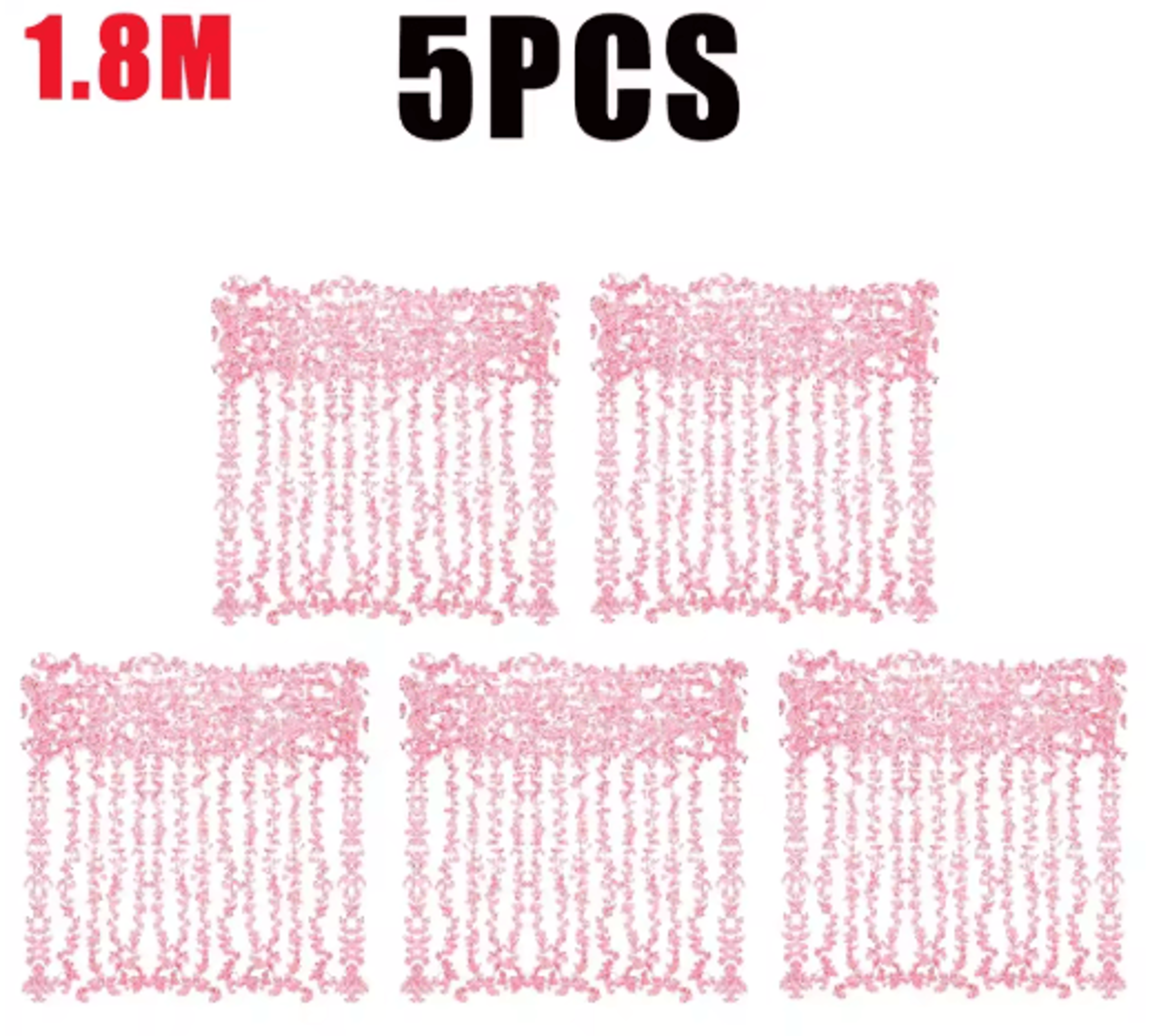 Artificial Pink Sakura Flower Garland Cherry Blossom Vine For Wedding Home Decor 2