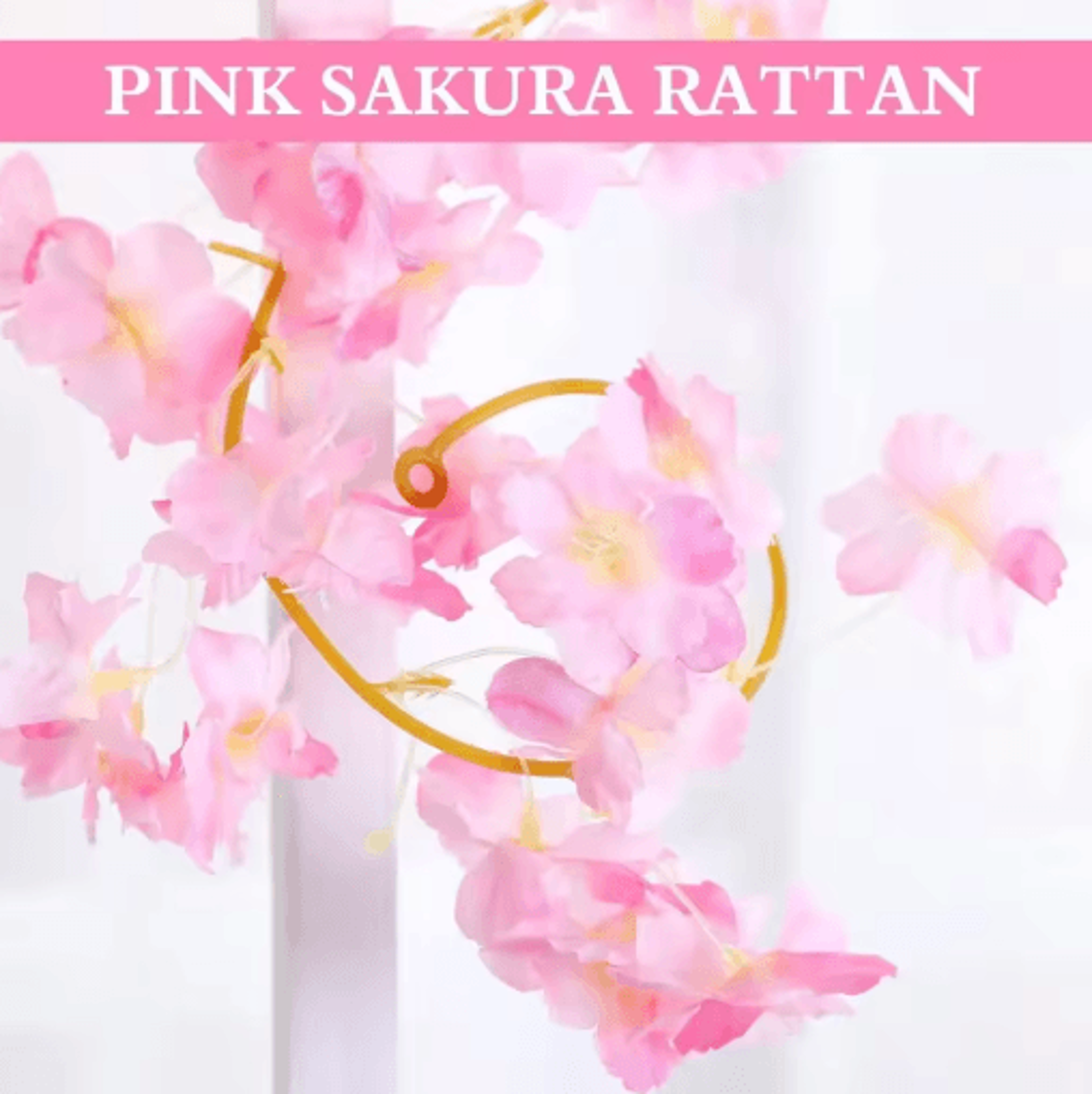 Artificial Pink Sakura Flower Garland Cherry Blossom Vine For Wedding Home Decor 8