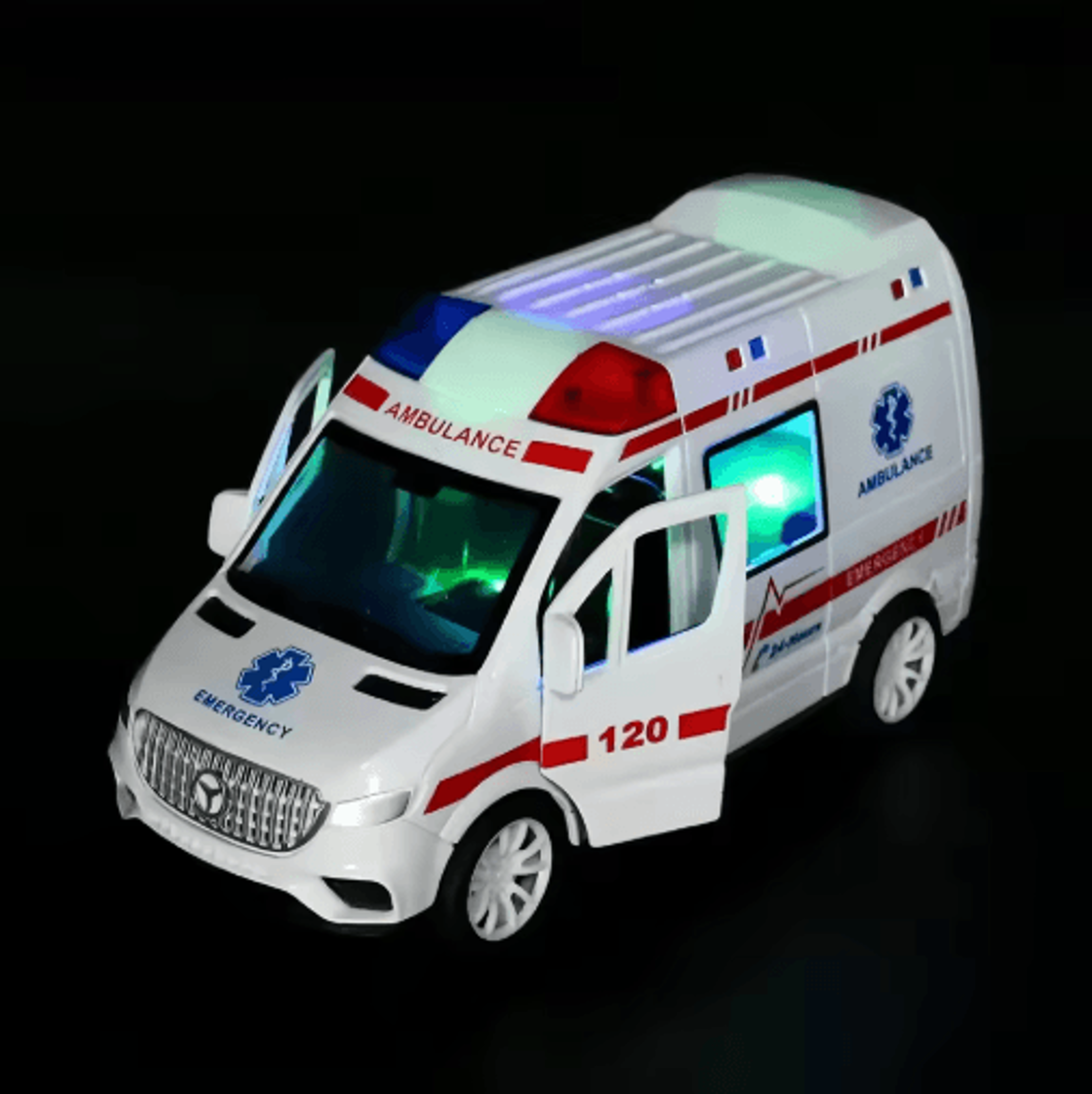 Childrens Ambulance Model Toy Car Light Music Simulation Emergency Vehicle 4