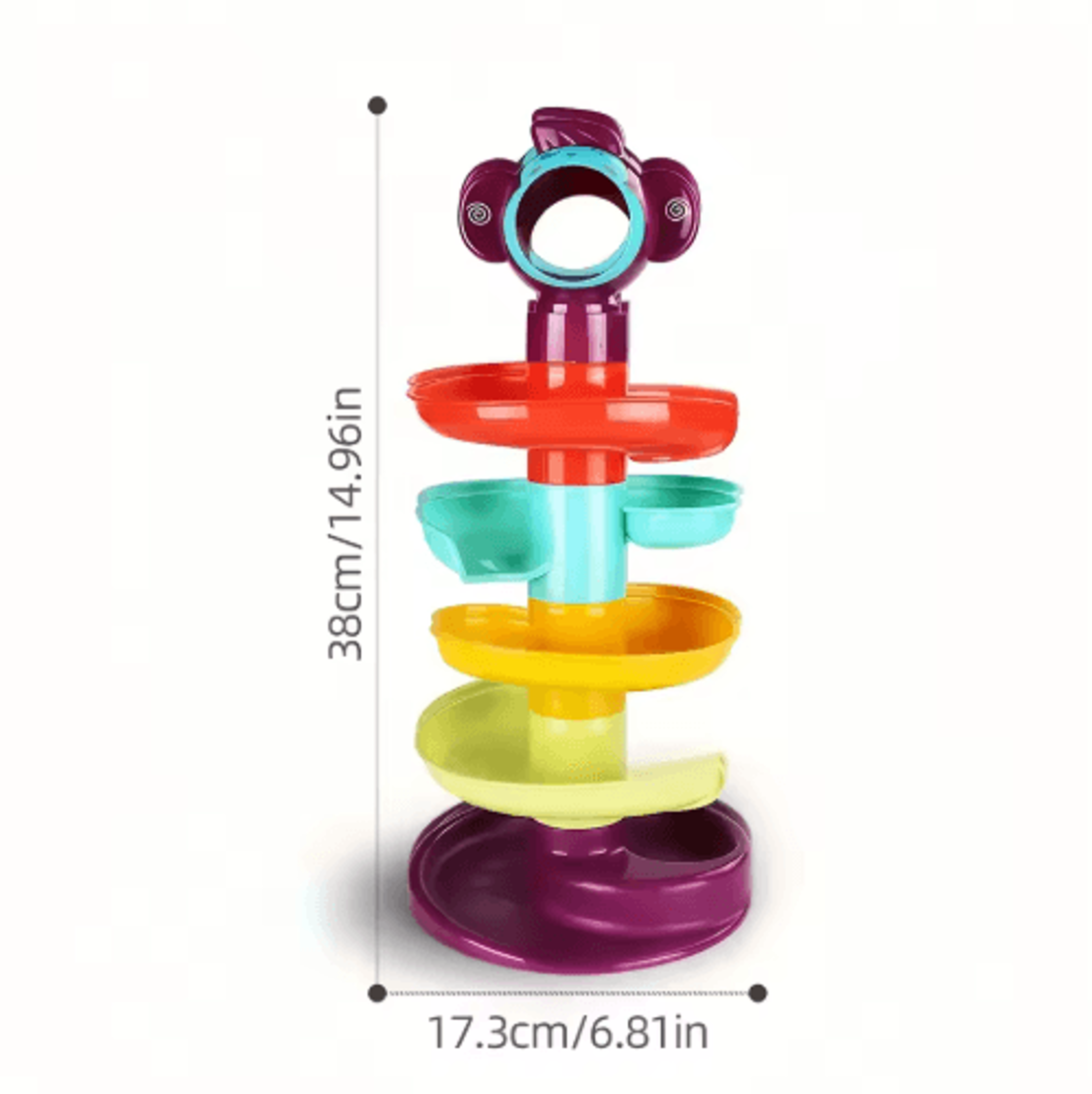 Track Ball Educational Toy Set Stacking Inertial Sliding Ball Track For Kids 3
