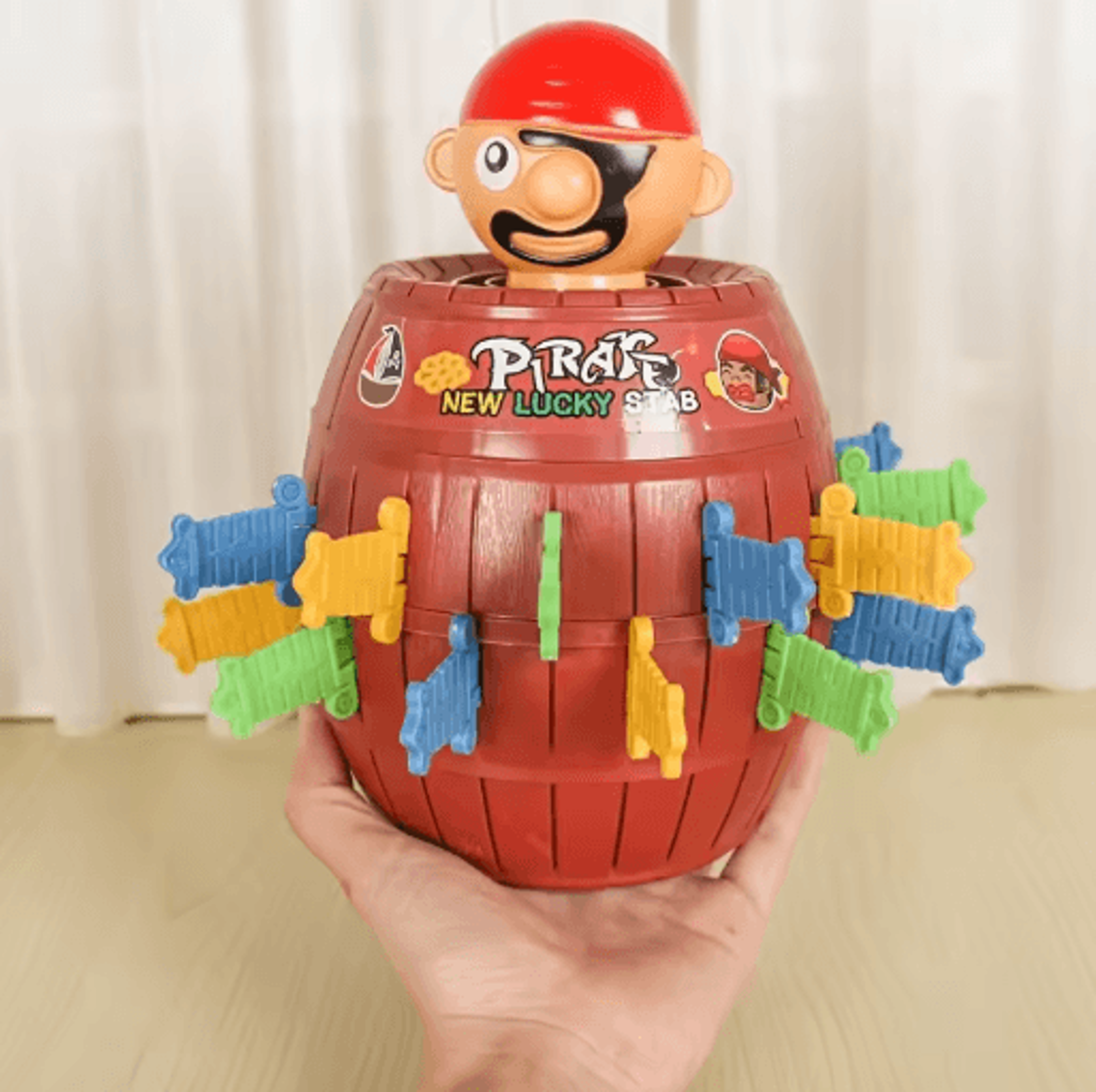 Pirate Barrel Sword Game For Kids Interactive Wooden Prank Board Game 4