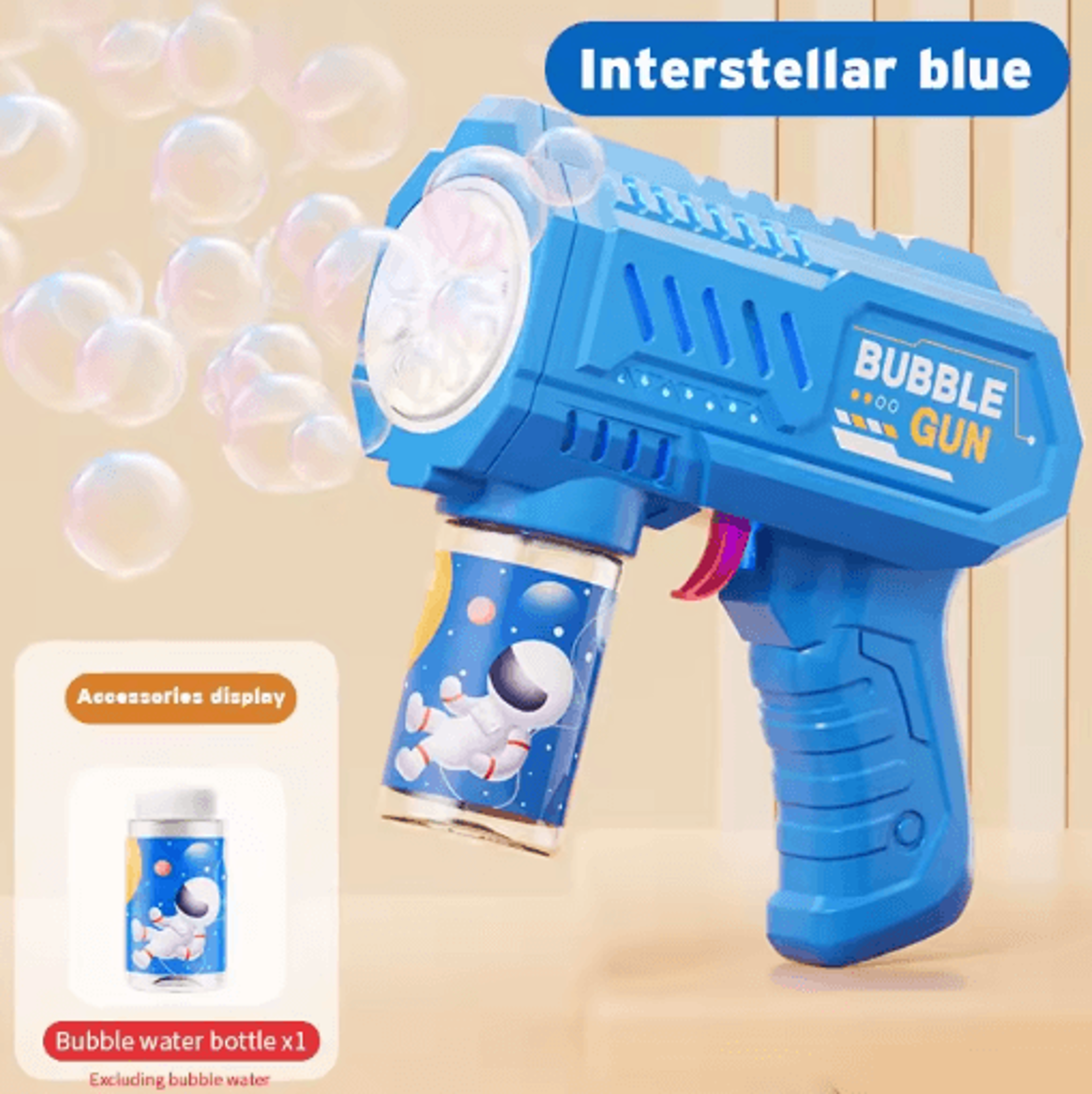 Glowing Automatic Bubble Gun For Kids No Battery Bubble Machine Toy 3