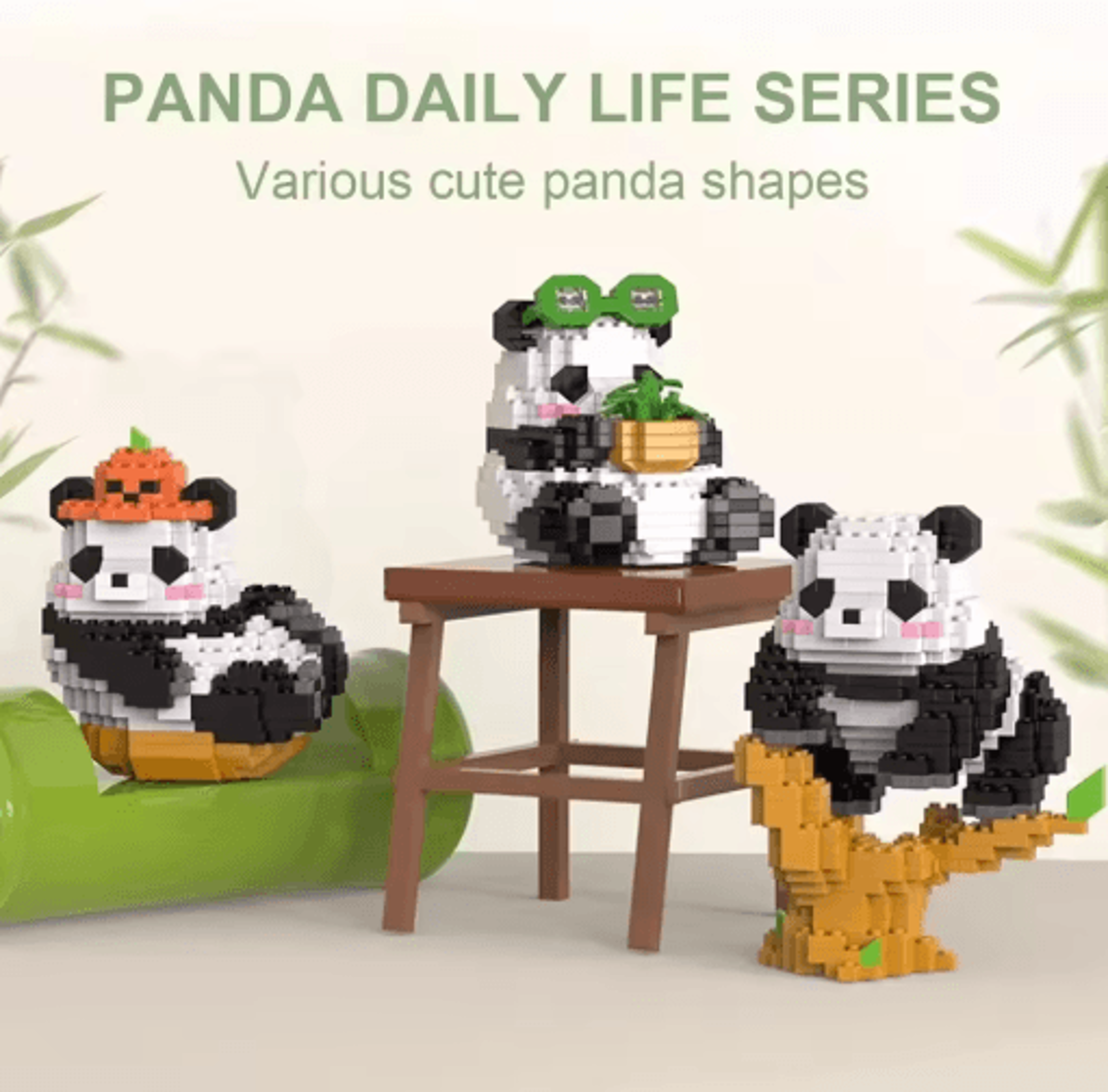 Creative DIY Mini Chinese Style Panda Building Block Set Cute Educational Animal Toy For Kids 10