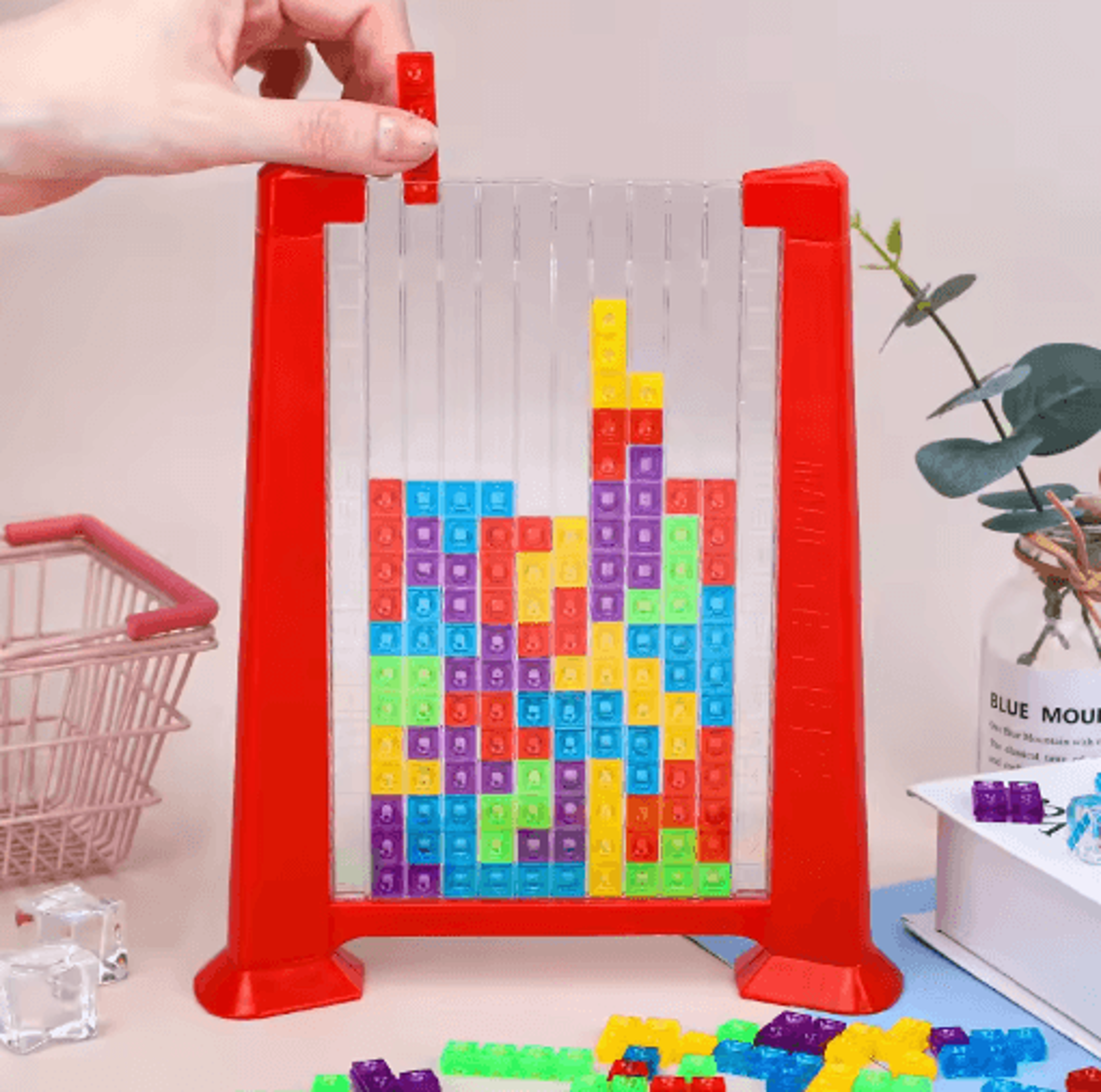 Tetris Style Intelligent Building Blocks Puzzle Tabletop Brain Game For Kids 0