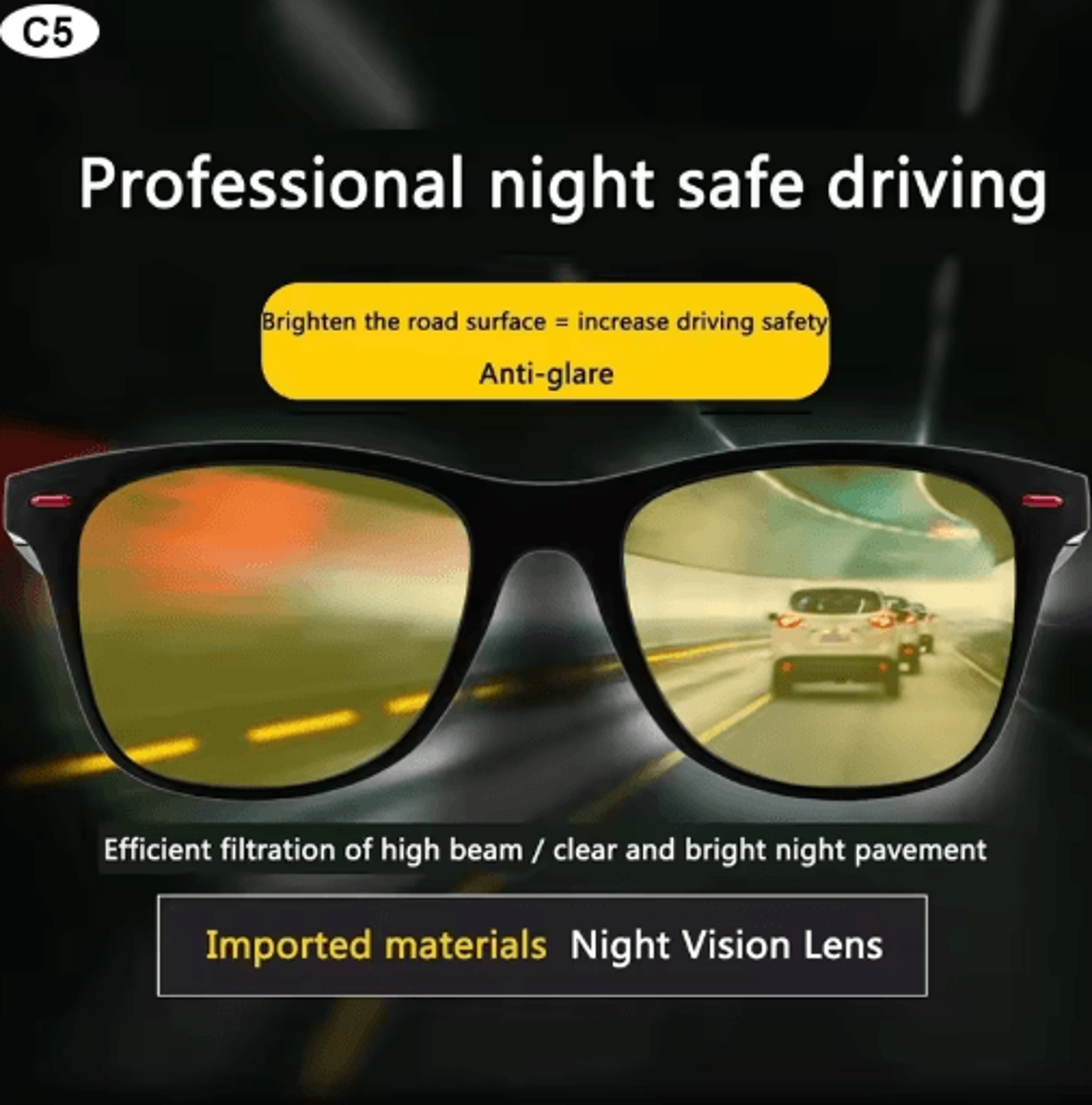 Night Vision Polarized Driving Glasses Day Night Anti Glare Sunglasses For Men 13