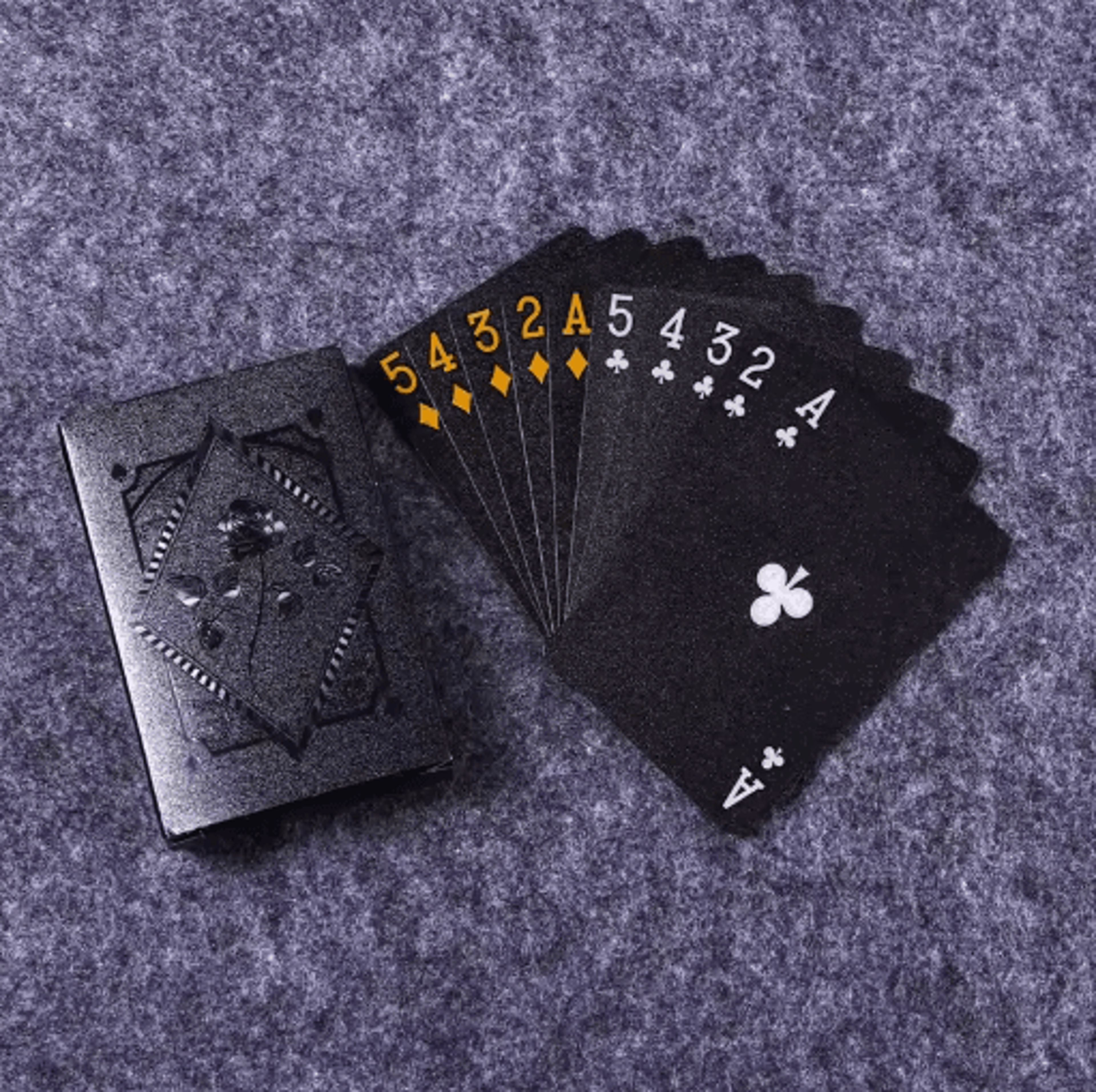 Black Gold Waterproof Playing Cards Luxury Poker Deck For Games Magic Collectors 0