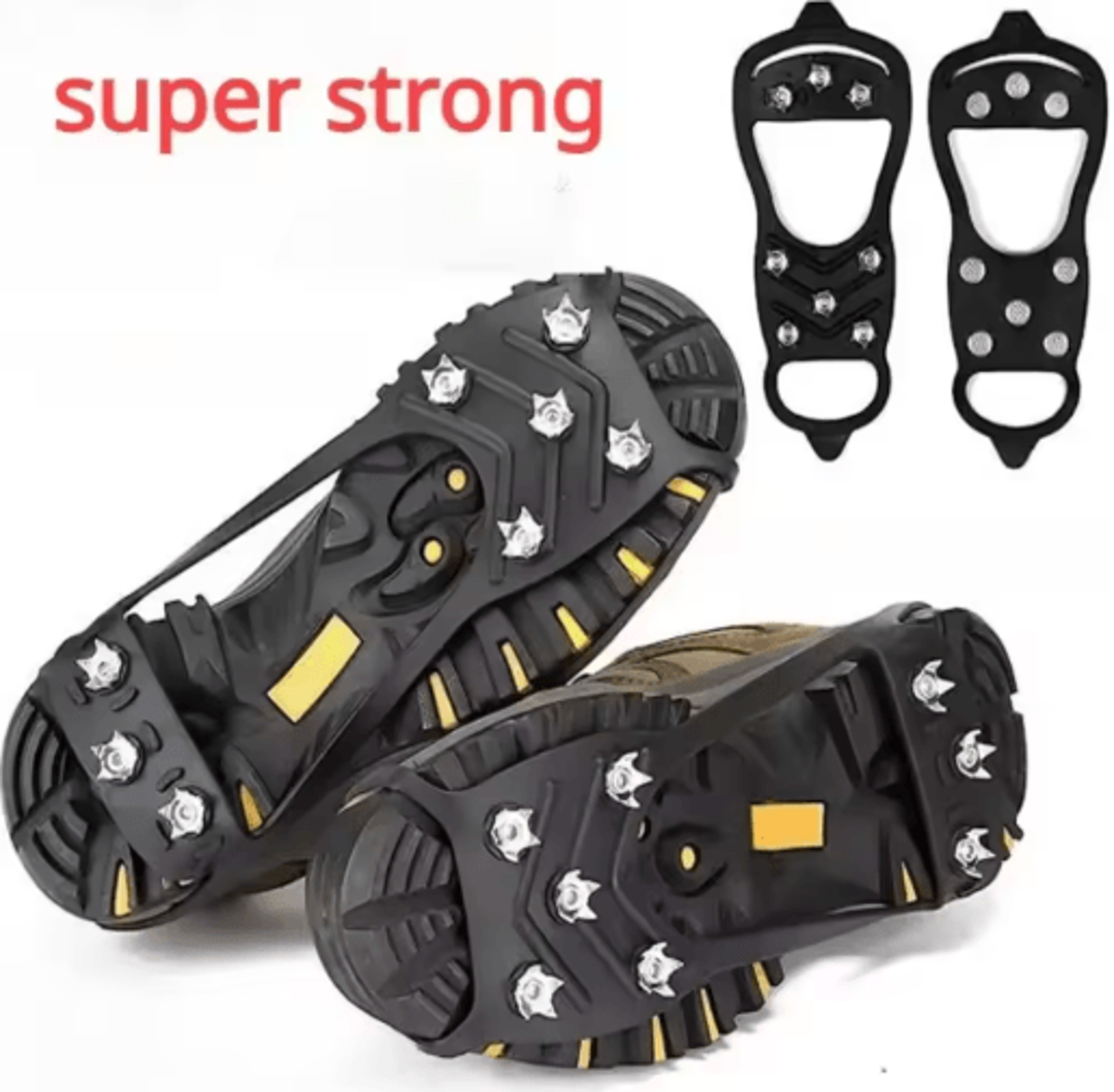 8 Teeth Ice Gripper Spikes Anti Slip Shoe Covers For Winter Hiking Snow Traction 5