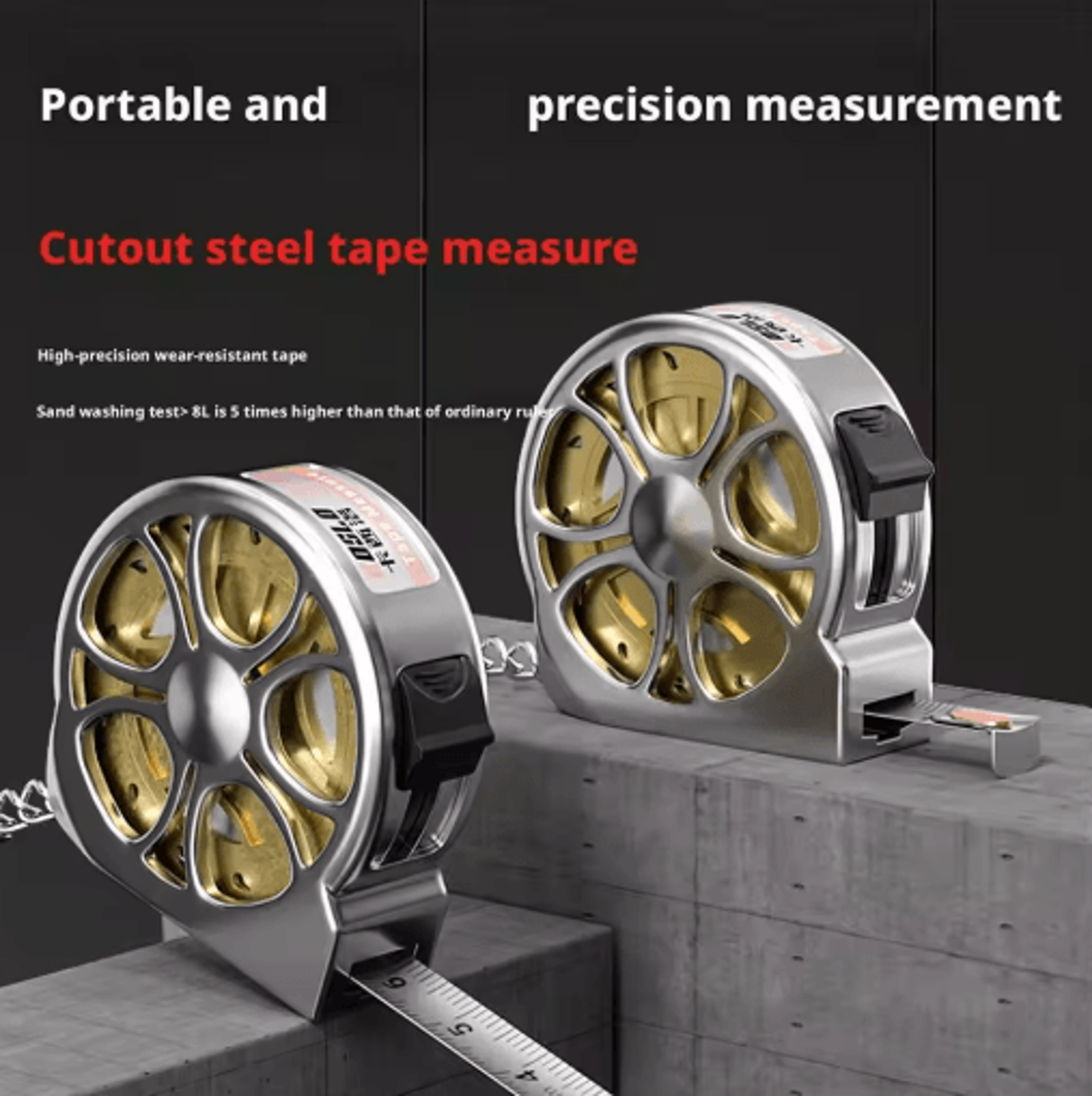 Mini Tape Measure 2M Retractable Keychain Pocket Measure With Inch And Metric Scale 5