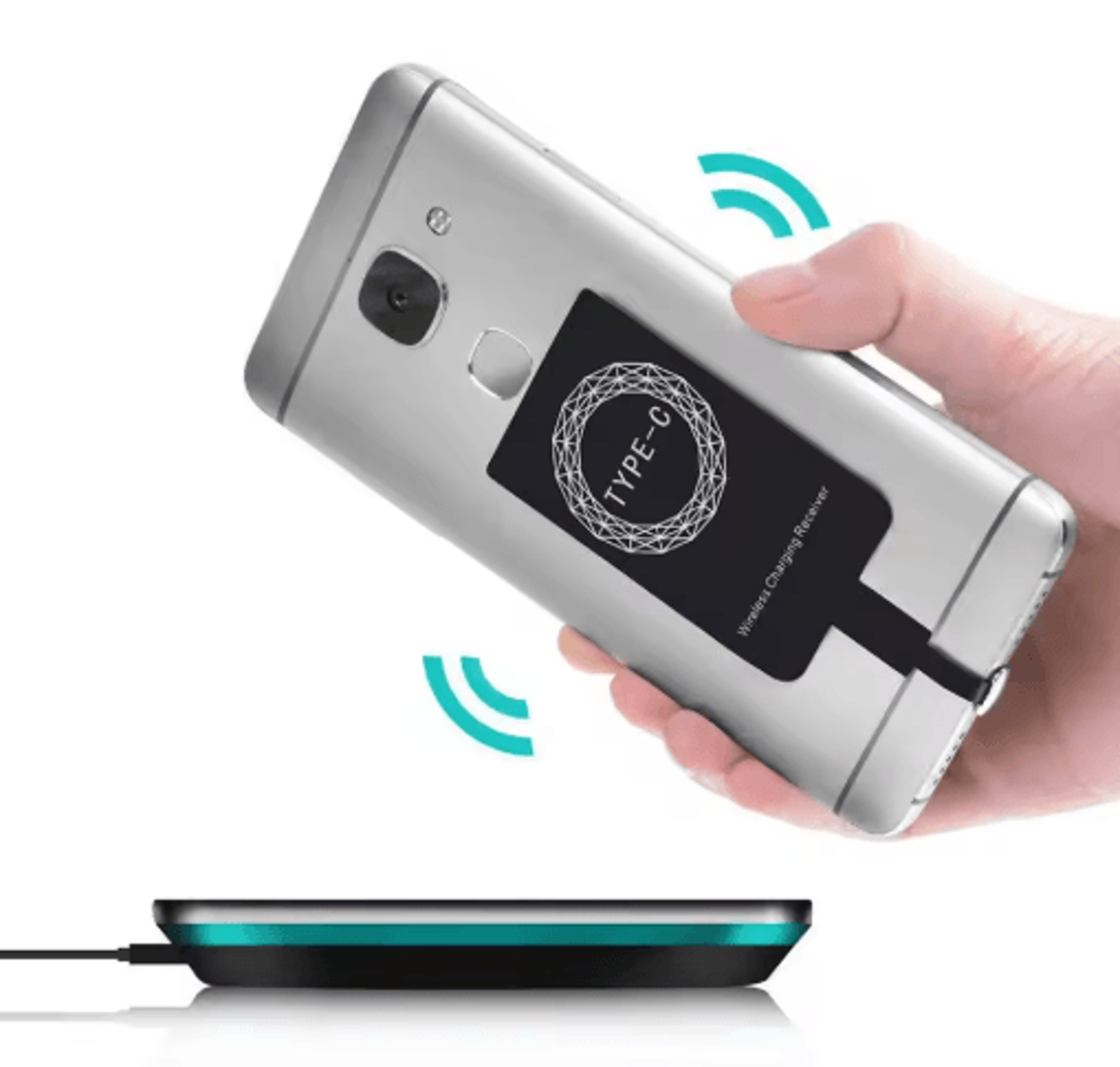 Wireless Charging Receiver Type C Fast Charging Sticker Adapter For Android Phones 6