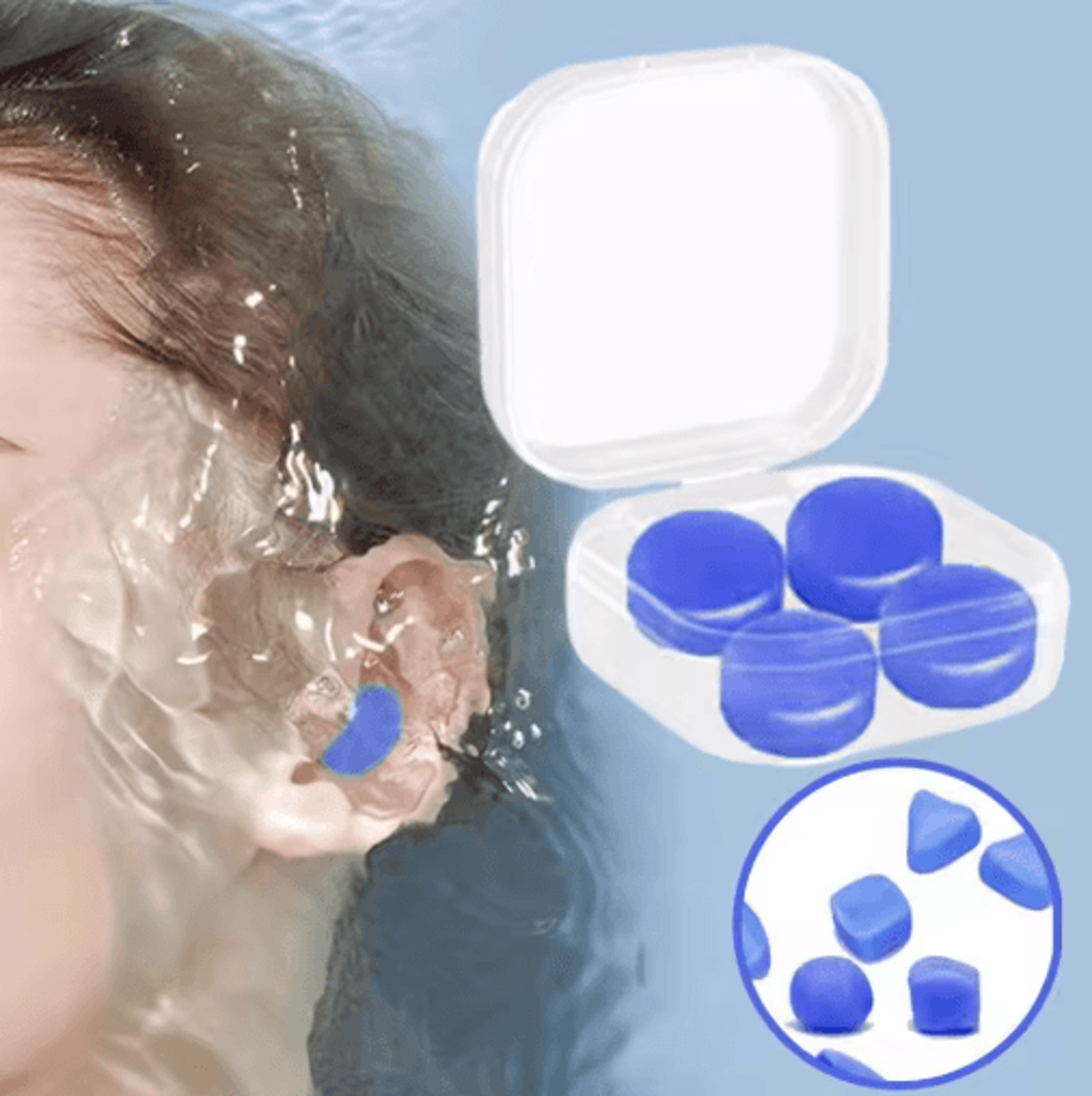 Reusable Silicone Ear Plugs Waterproof Noise Cancelling Earplugs 2 To 8 PCS Set 7