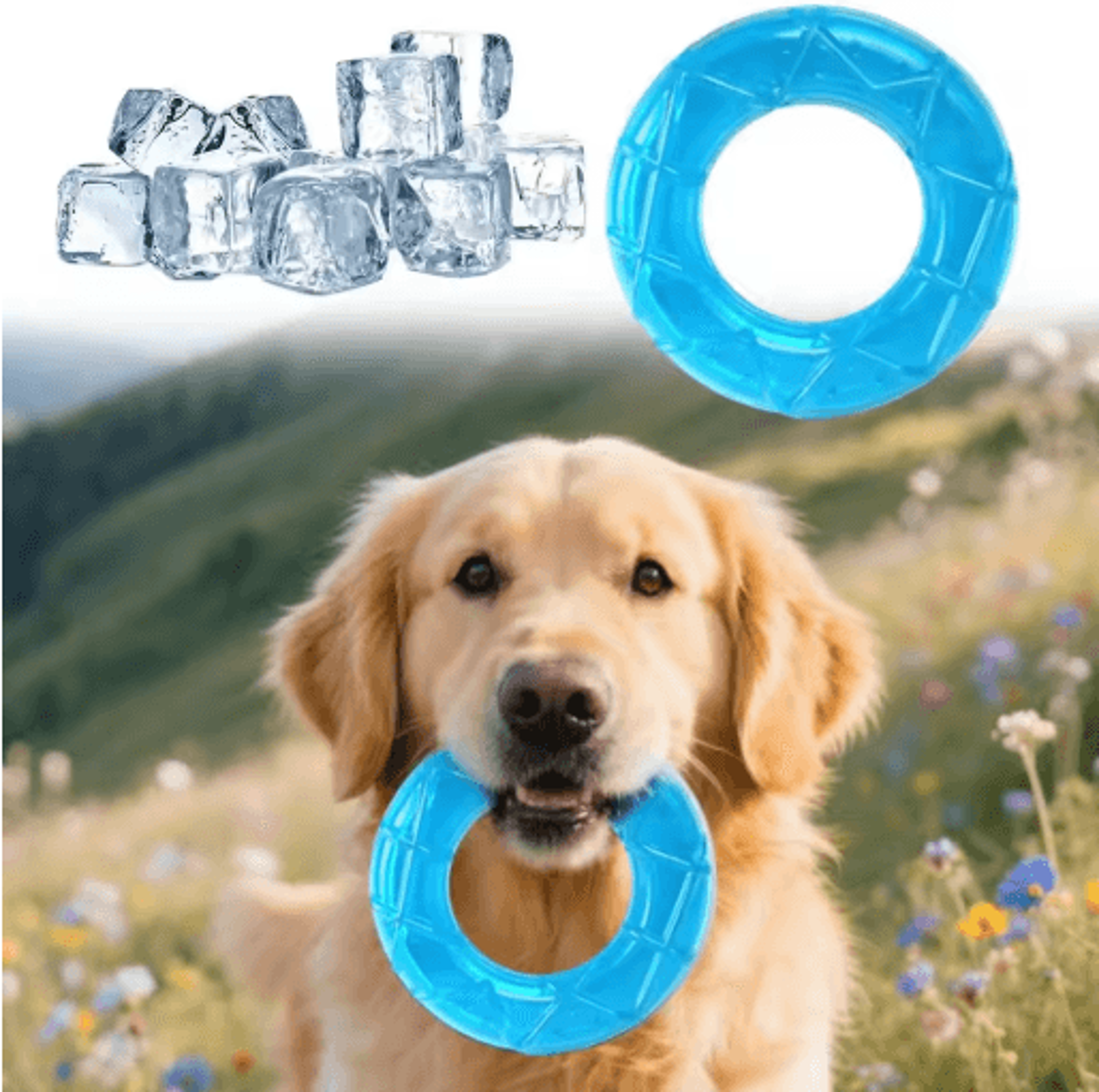 Pet Cooling Chew Toy Freezable Ice Cube Puppy Teething And Training Toy 0