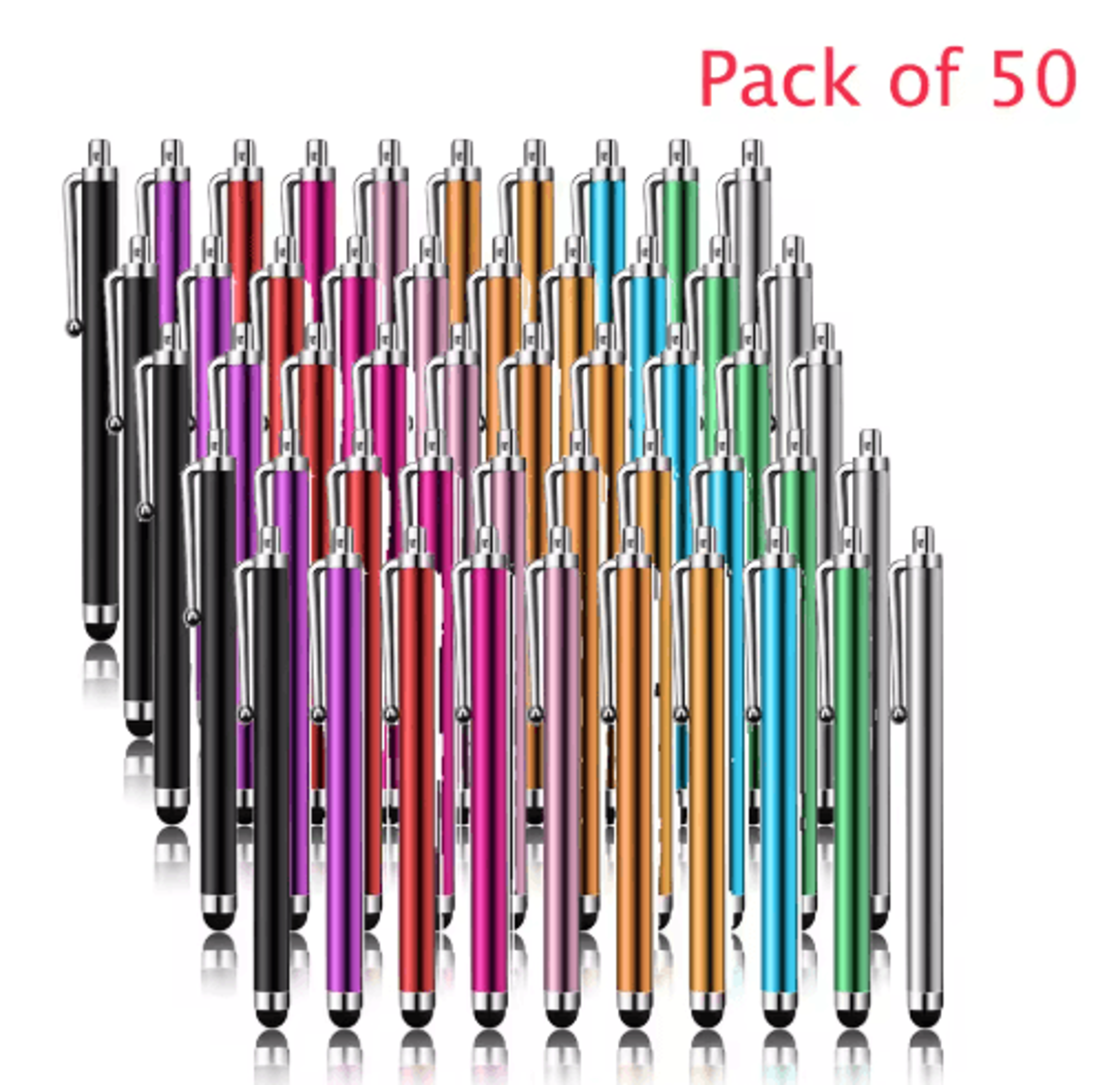 Pack Of 50 Universal Capacitive Stylus Pens Metal Touchscreen Stylus For Phones And Tablets 5