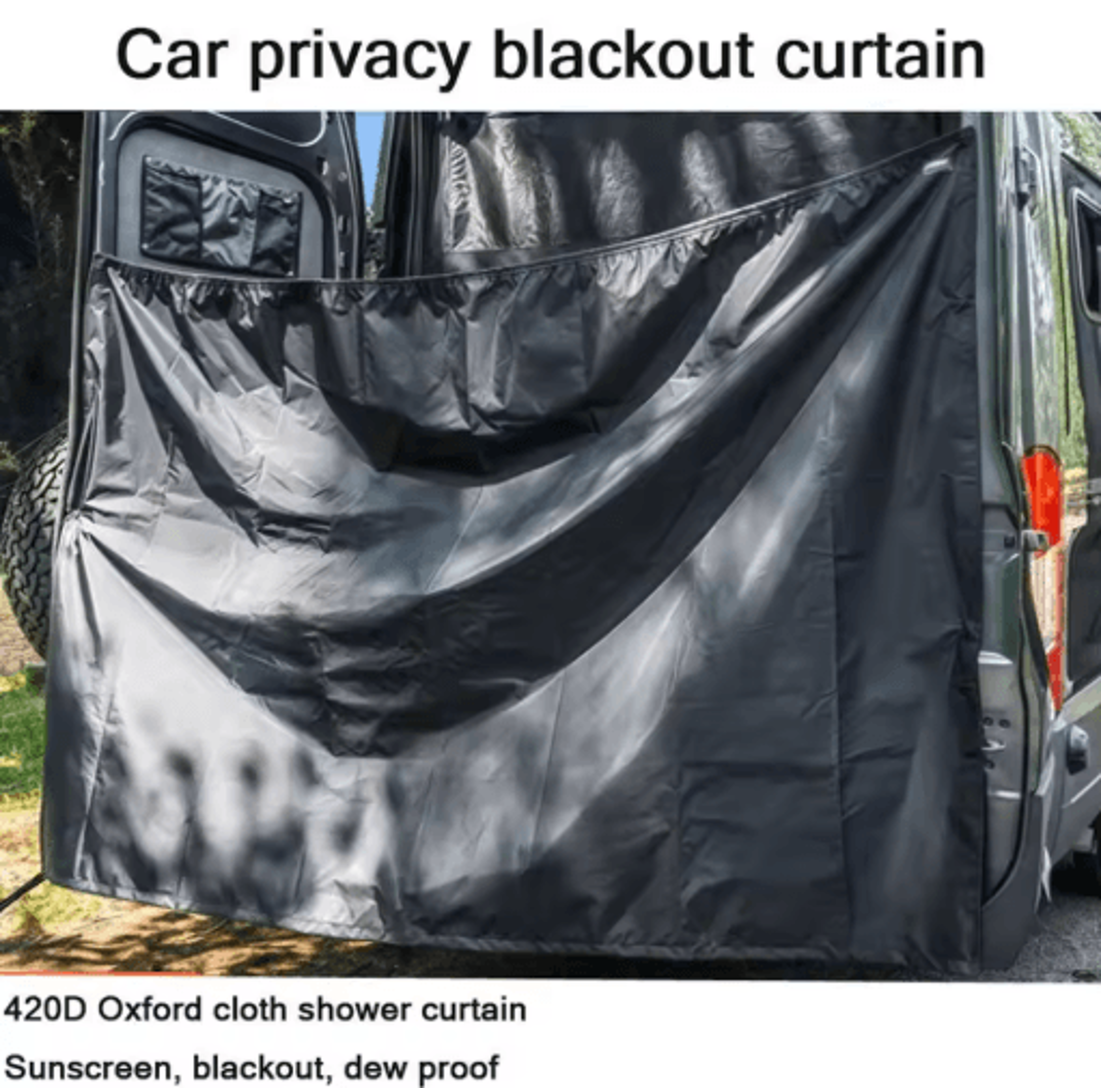 Van Privacy Curtain 71 By 91 In Light Blocking Cab Divider For Van RV And Truck Camping 3