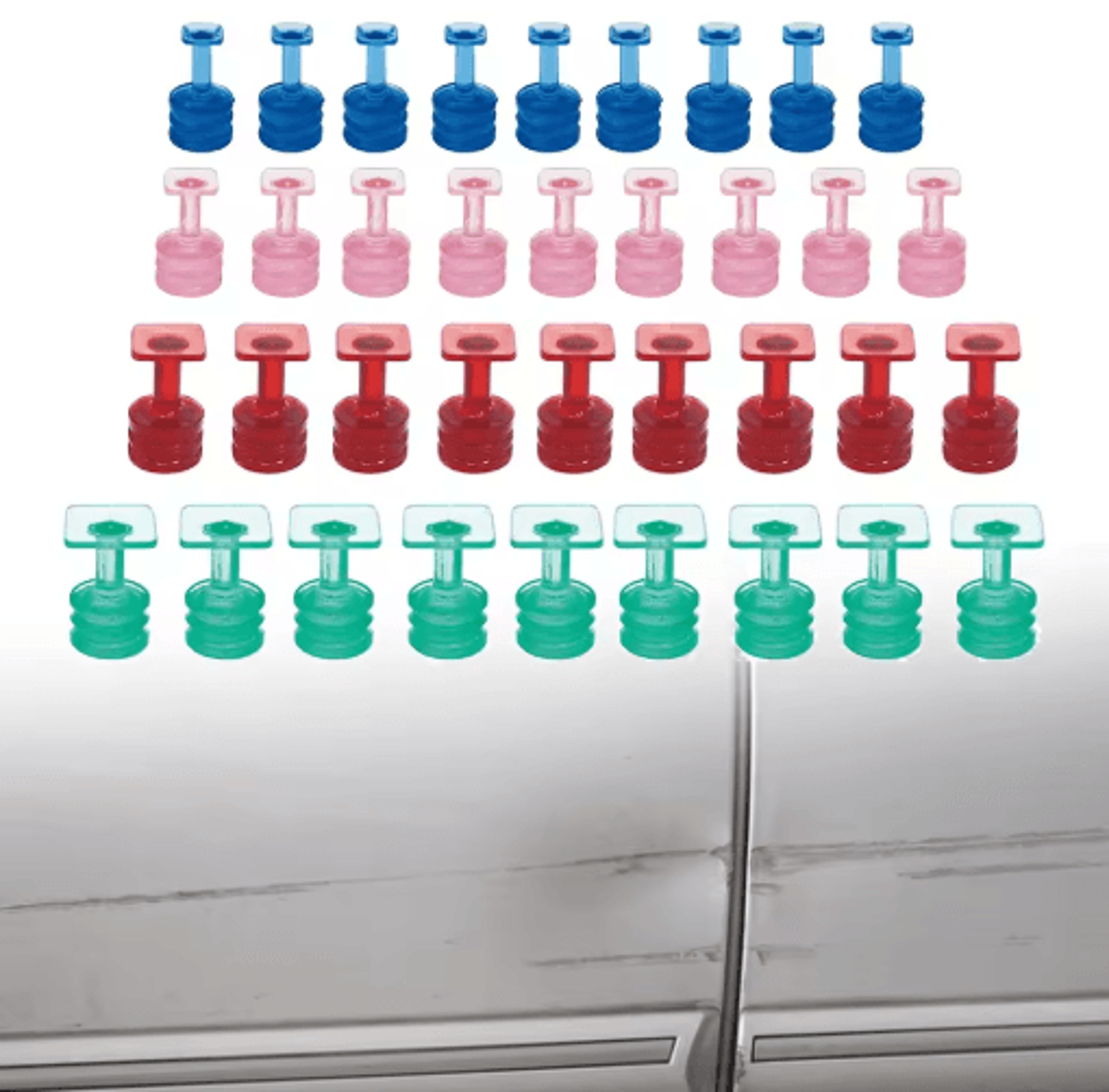 Car Dent Glue Pulling Tabs Set 10PCS Paintless Dent Repair Puller Tabs 7 To 129mm 9